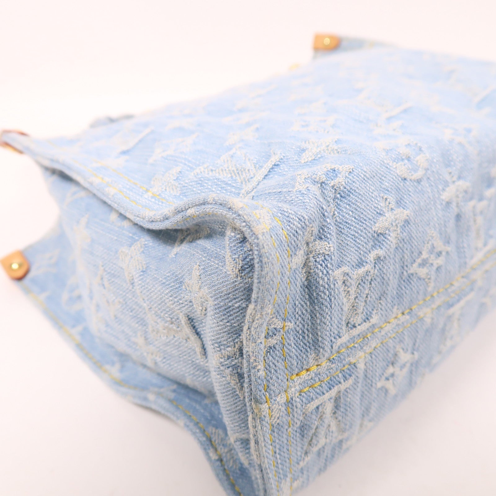 LOUIS VUITTON Monogram Denim Let Go PM金扣手挽肩背兩用袋