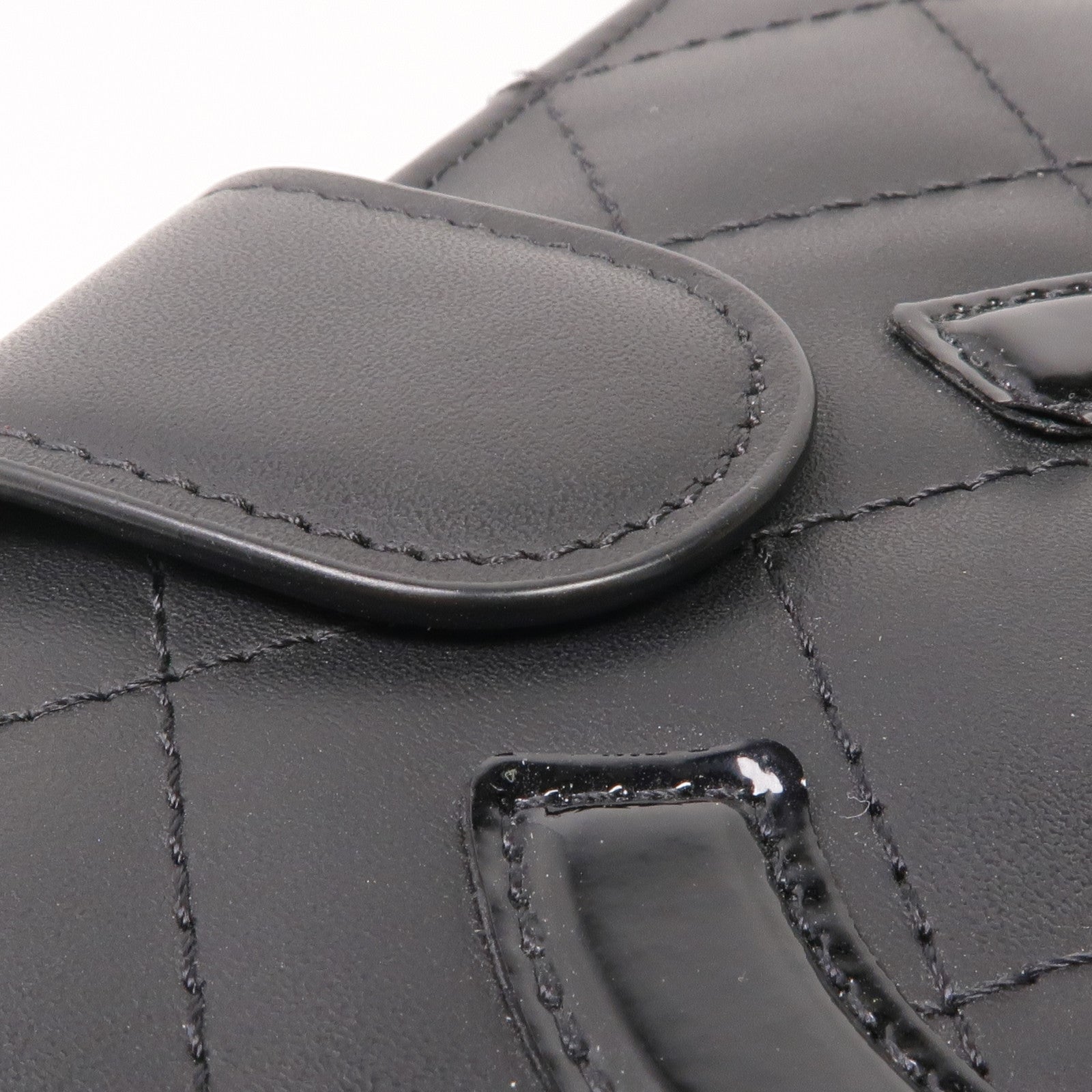 CHANEL 牛皮皮革Cambon Wallet銀扣錢包