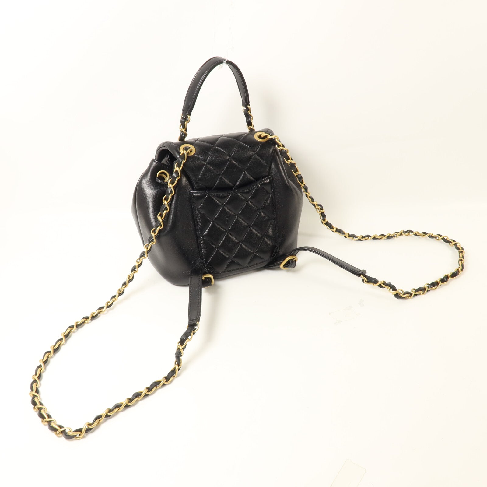 CHANEL 羊皮皮革Mini Duma鏈帶背包