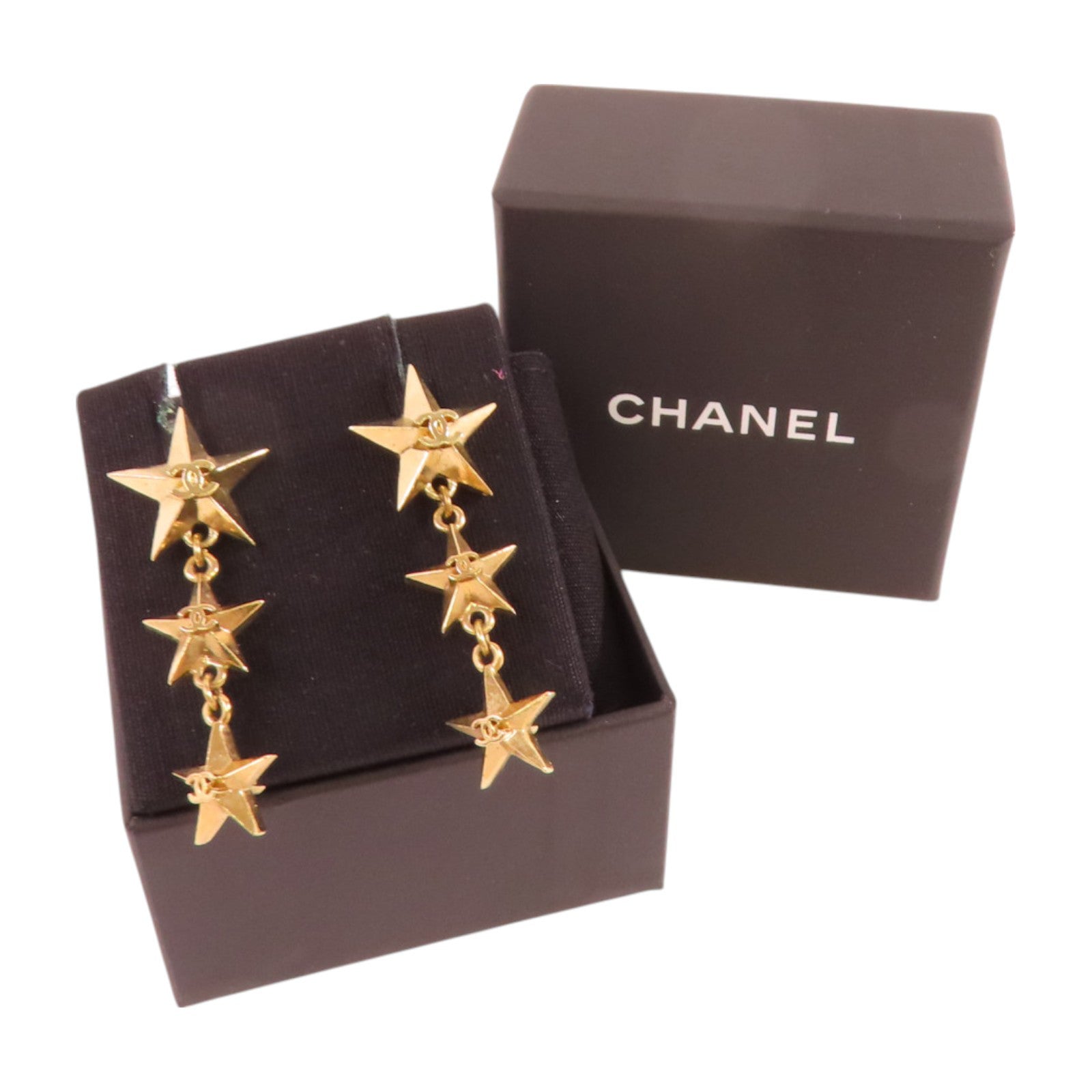 CHANEL CC Star Earrings A17C Metal