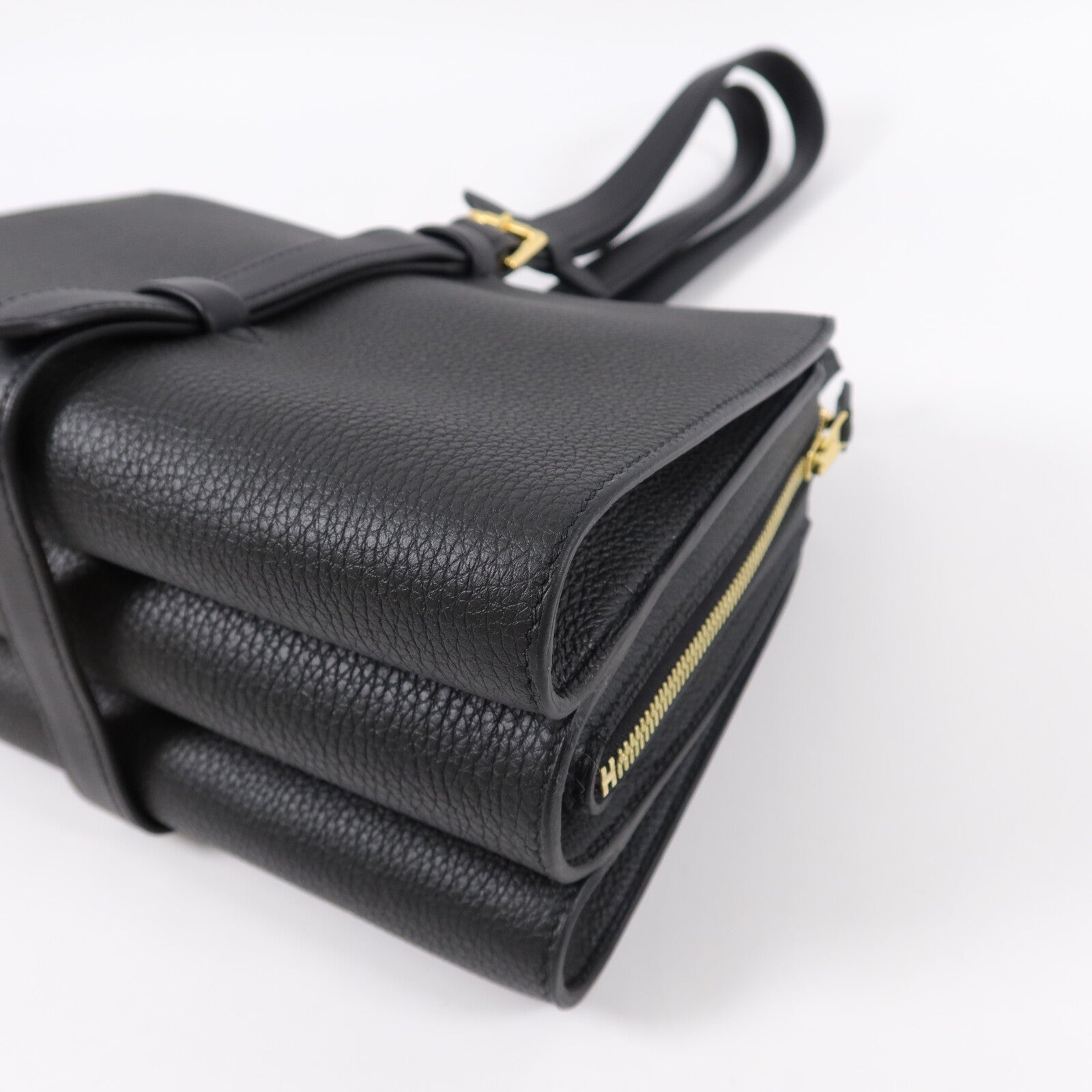 HERMES Togo/Swift皮革Simone手挽袋Noir