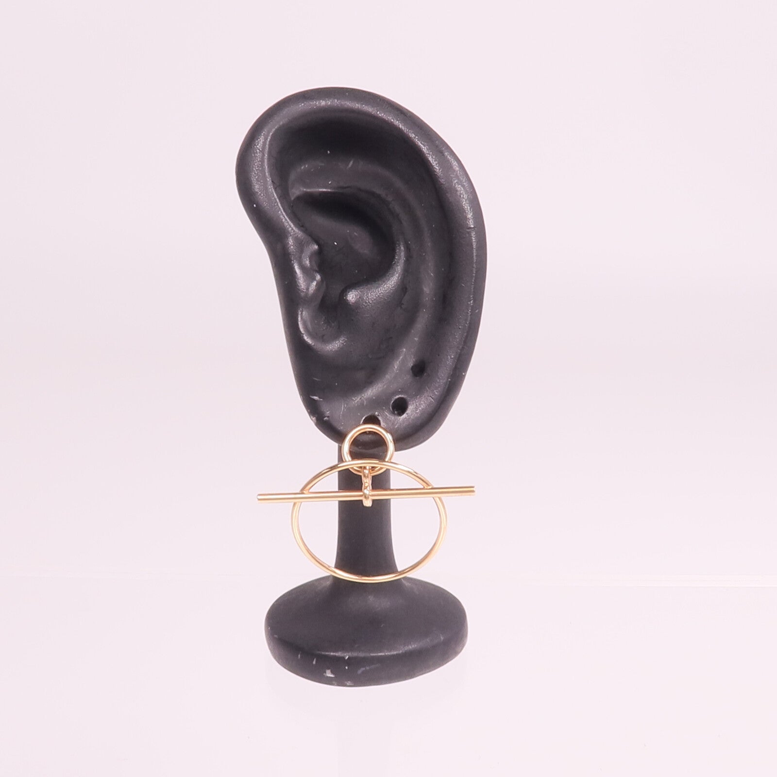 HERMES 18K玫瑰金Loop Earrings耳環