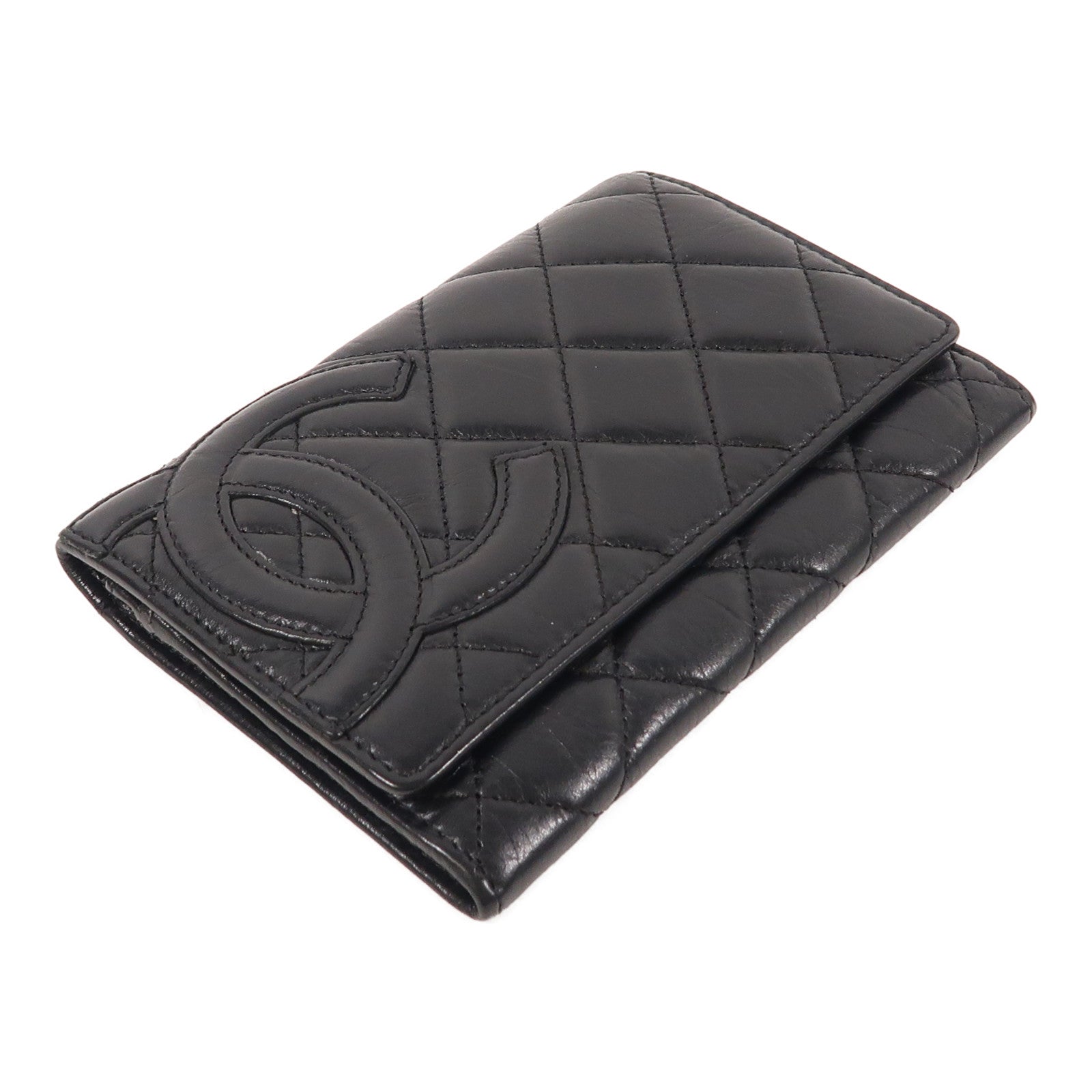 CHANEL CC SHW Wallet Lambskin Leather Black
