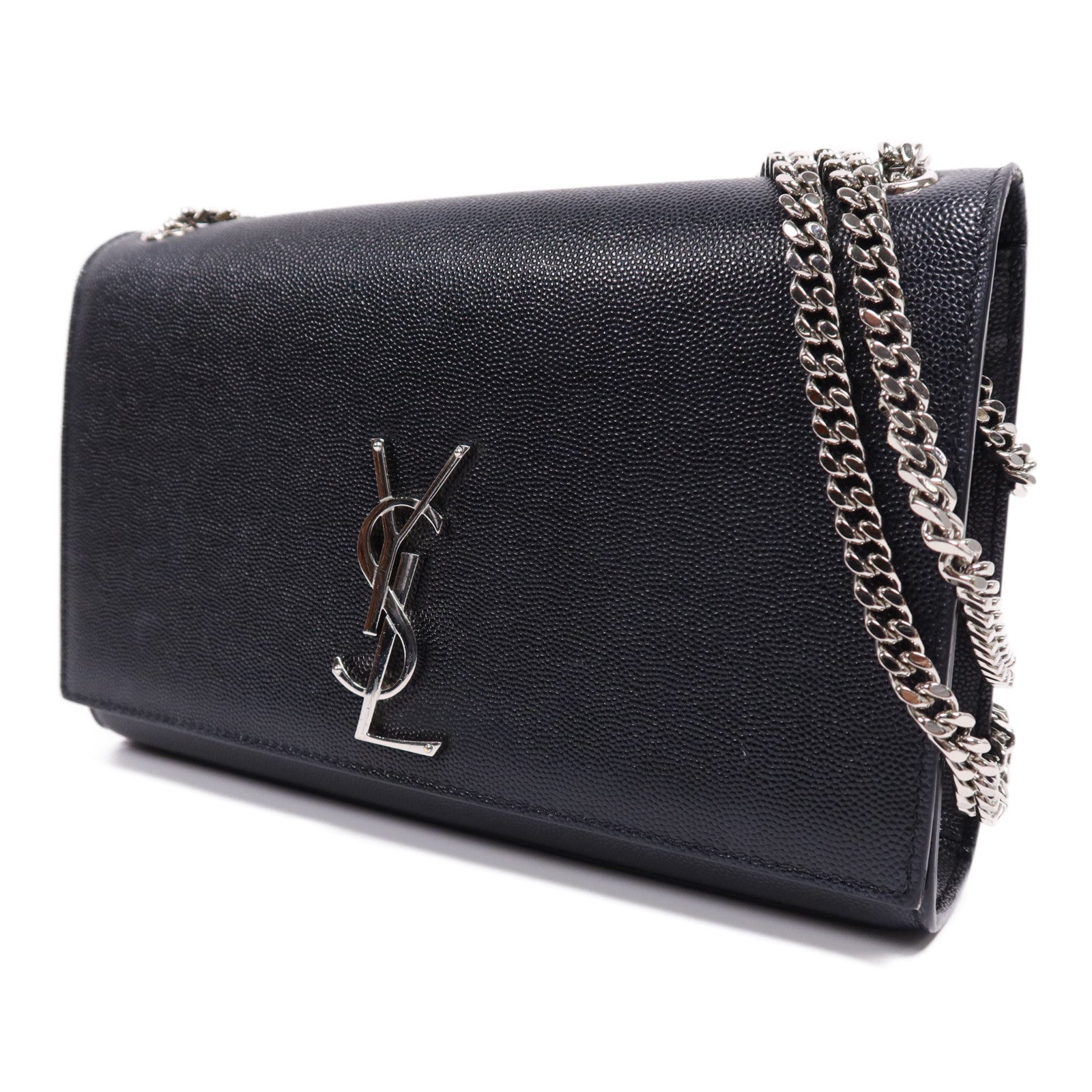 SAINT LAURENT 牛皮皮革Kate銀扣鏈帶肩背袋