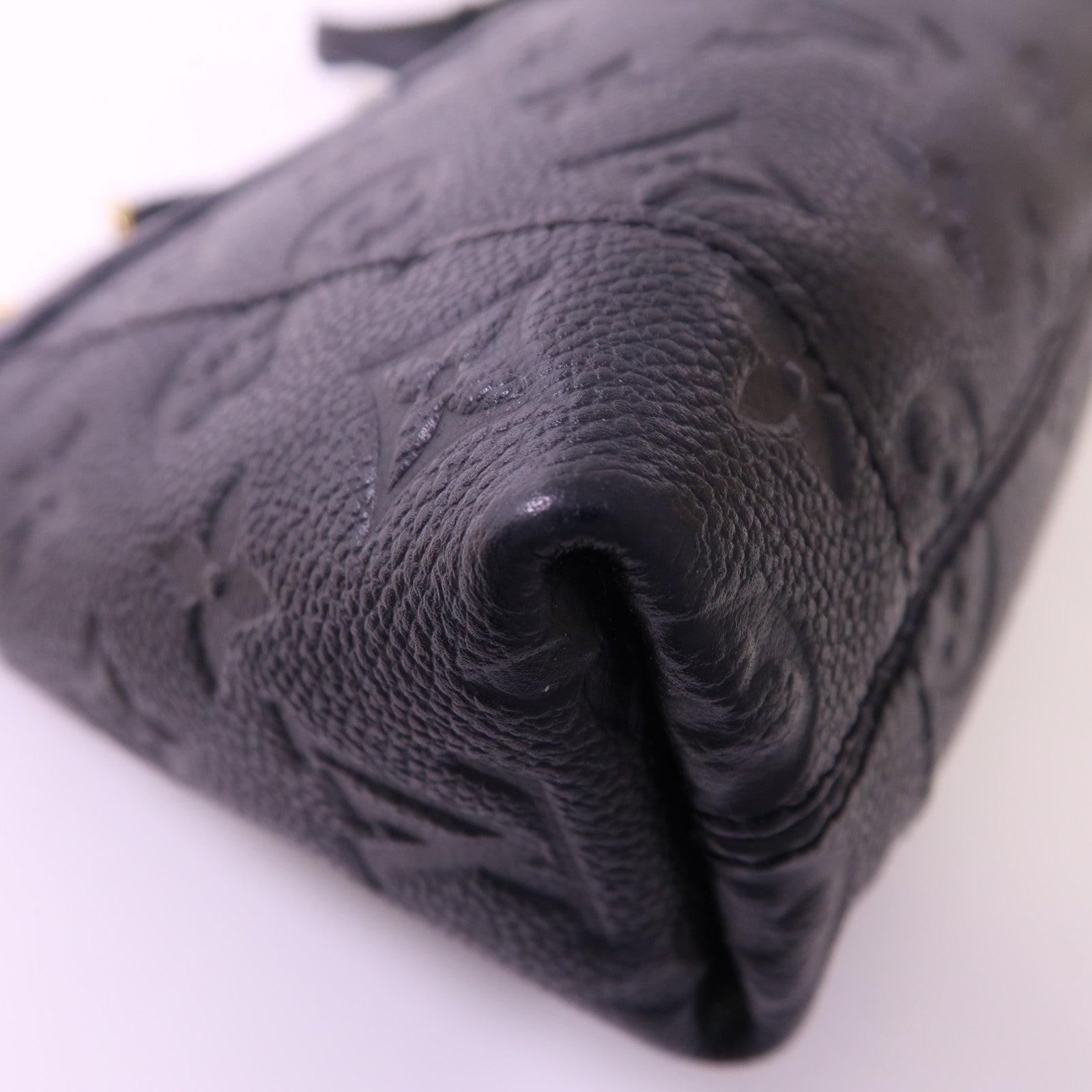 LOUIS VUITTON Monogram Empreinte Blanche BB金扣手挽肩背兩用袋