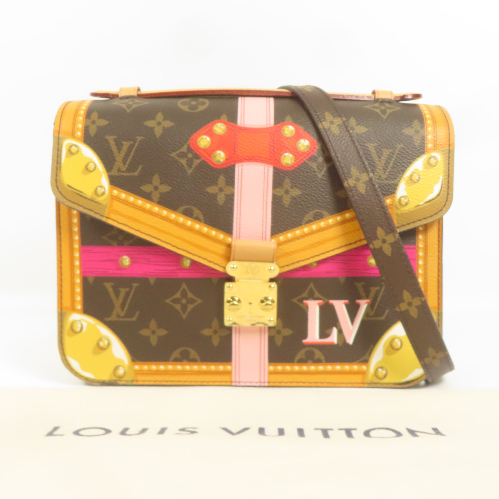 LOUIS VUITTON Monogram Pochette Metis金扣手挽肩背兩用袋