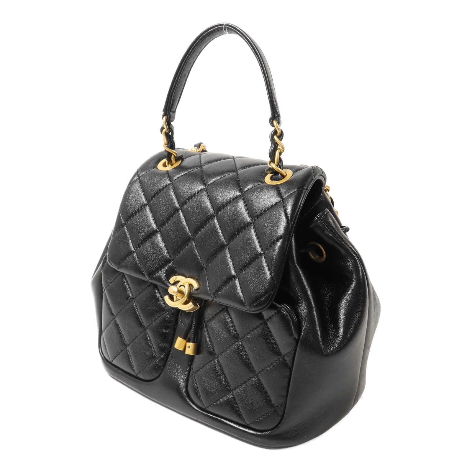CHANEL 羊皮皮革Mini Duma鏈帶背包