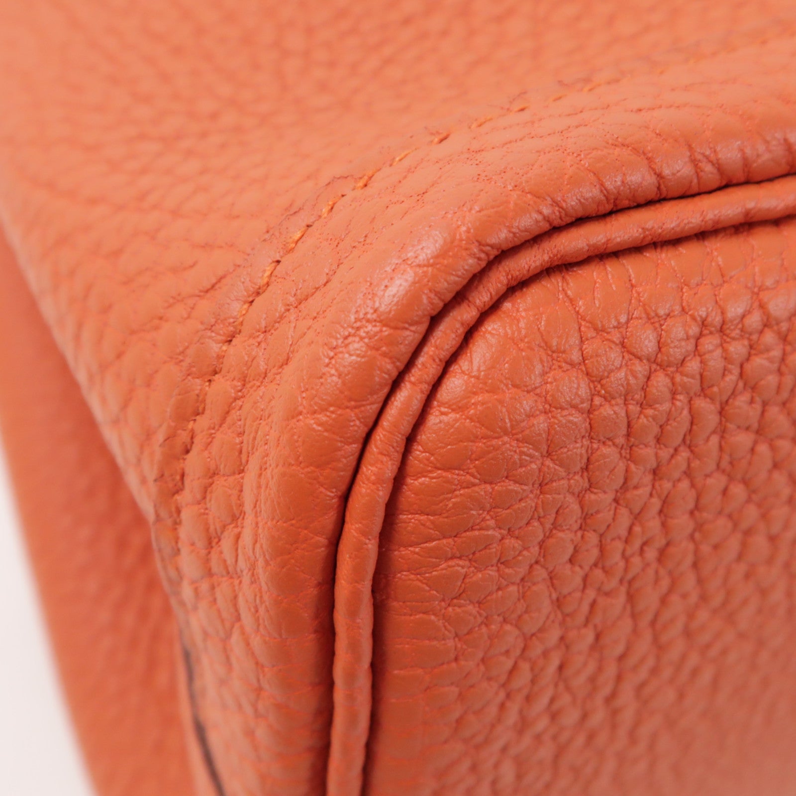 HERMES PHW Garden Party TPM Tote Bag Negonda Leather 9M Sanguine