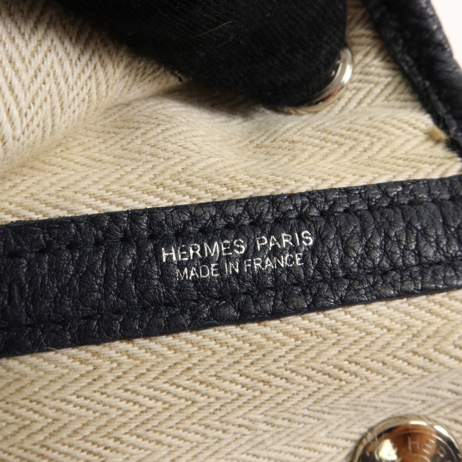 HERMES Negonda皮革Garden Party TPM手挽袋Blue Nuit