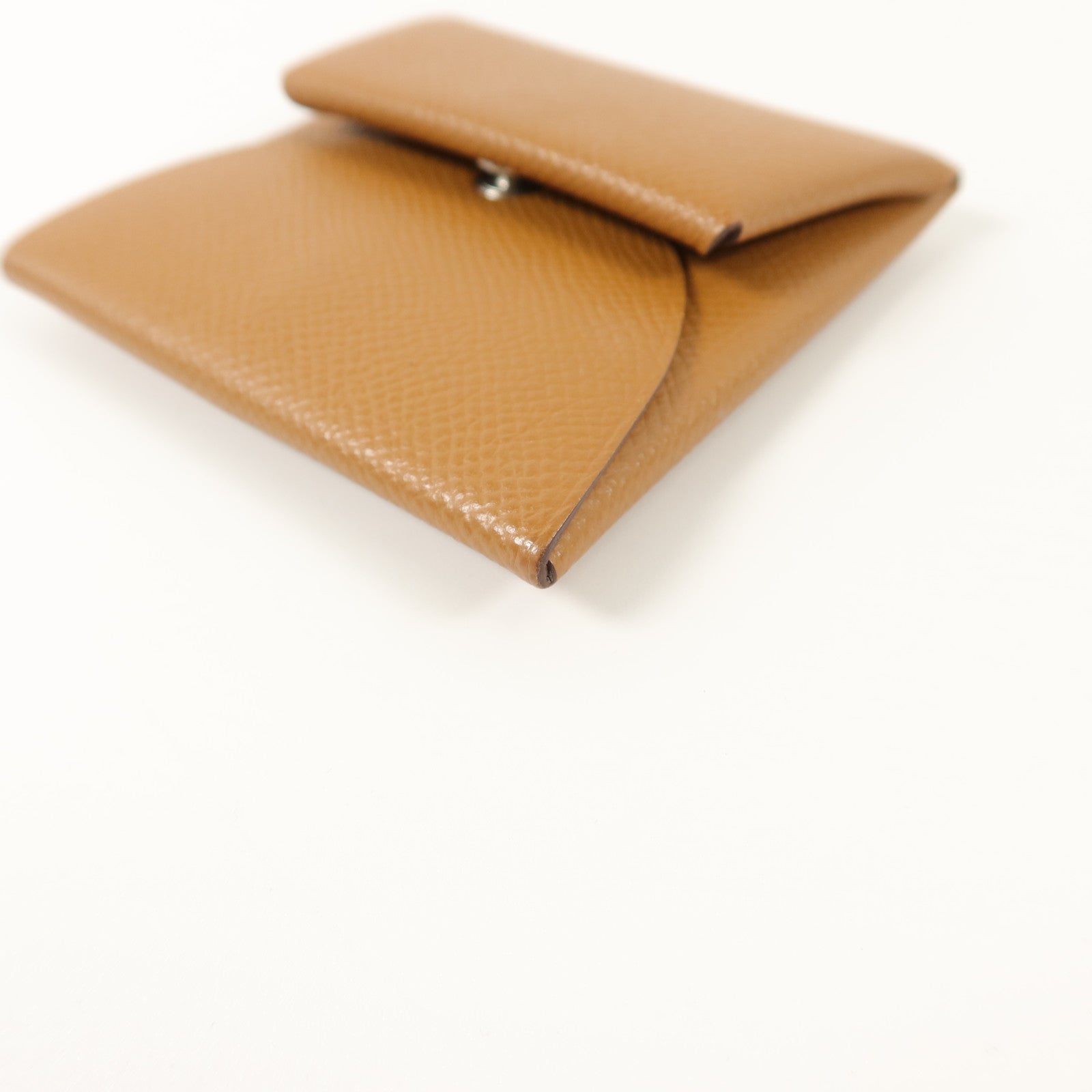HERMES Epsom皮革Bastia零錢包Gold