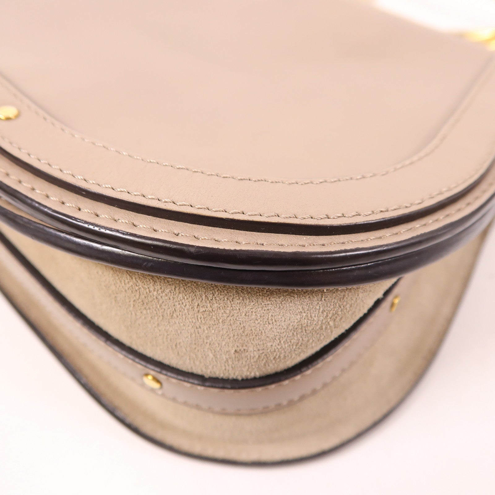 Chloe 【激減優惠】牛皮皮革Nile Bag金扣肩背袋