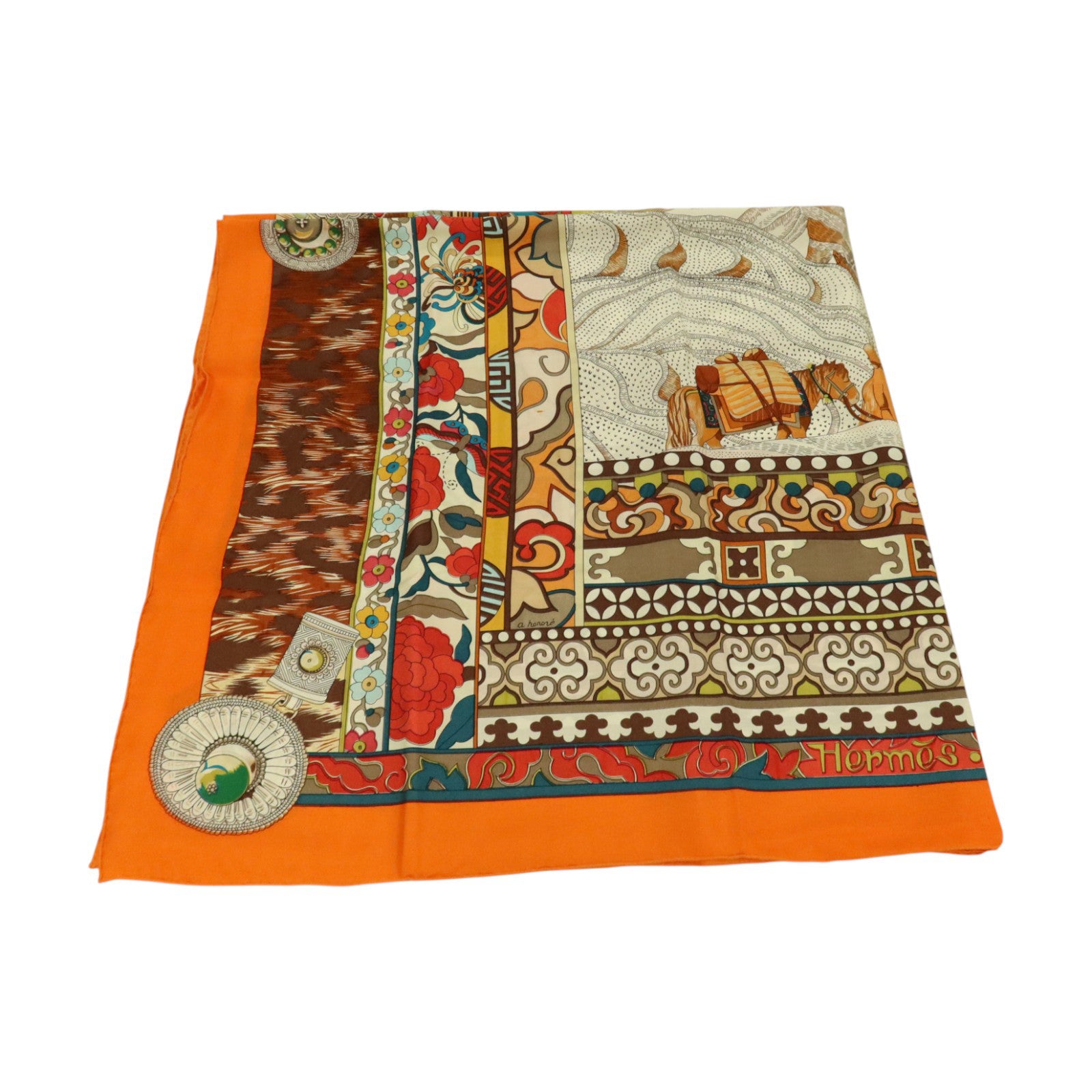 HERMES 絲質Scarf 140x140cm絲巾