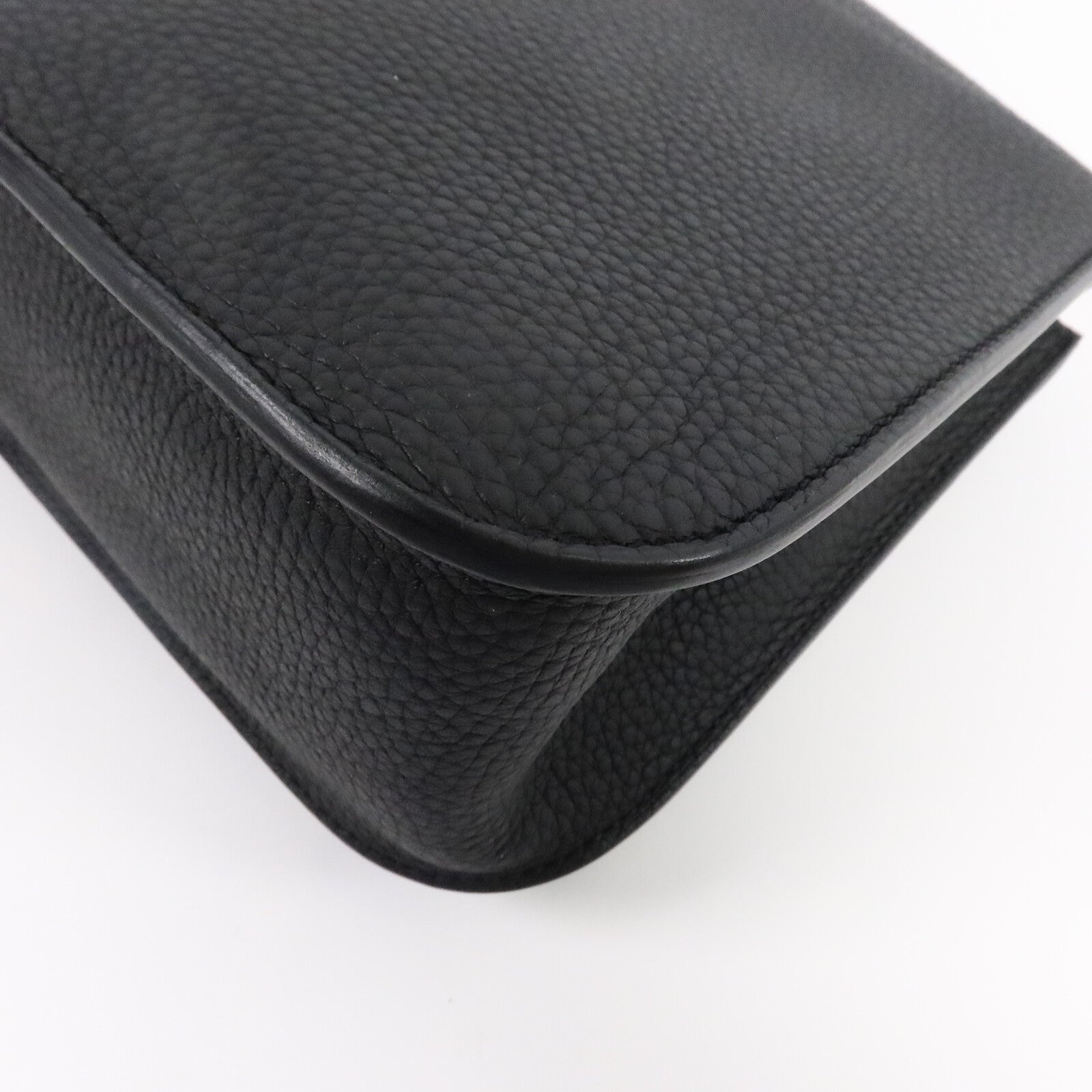 HERMES Clemence皮革Halzan 25手挽肩背兩用袋Noir