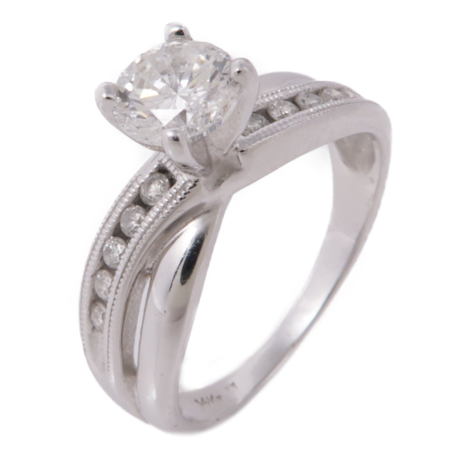 JEWELRY 14K白金Diamond Ring戒指US#6