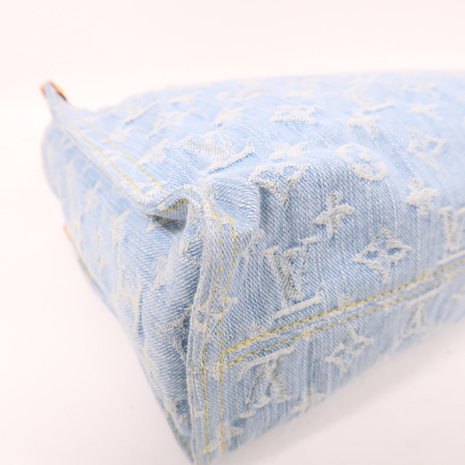 LOUIS VUITTON Monogram Denim Let Go PM金扣手挽肩背兩用袋