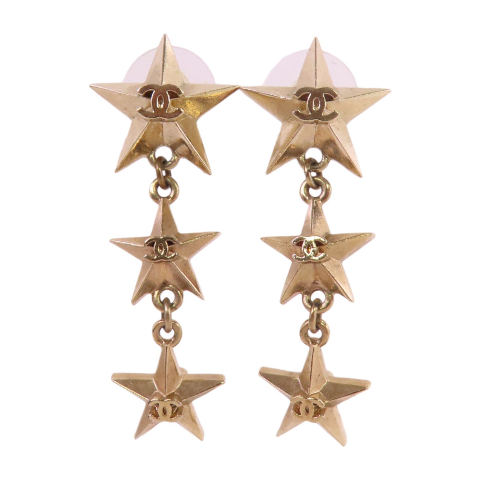 CHANEL CC Star Earrings A17C Metal