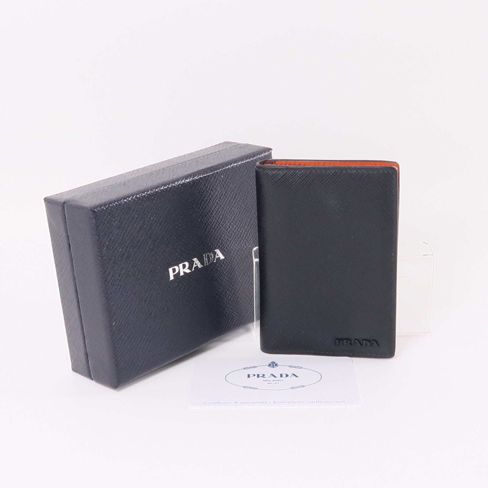 PRADA Saffiano皮革Card Case卡片套黑色
