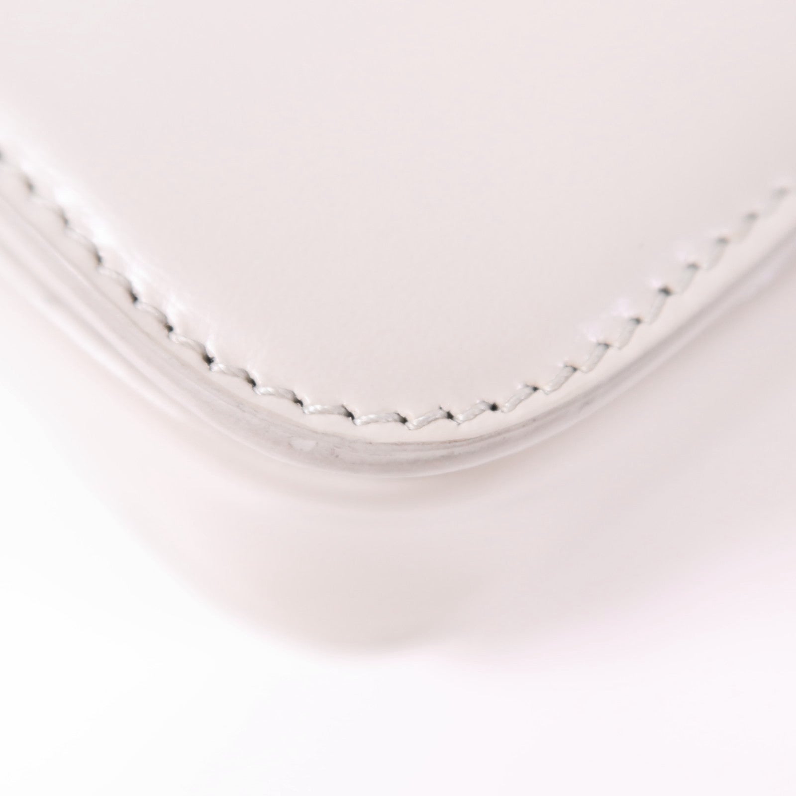 CELINE GHW Teen Triomphe Shoulder Bag Calfskin Leather Light Grey