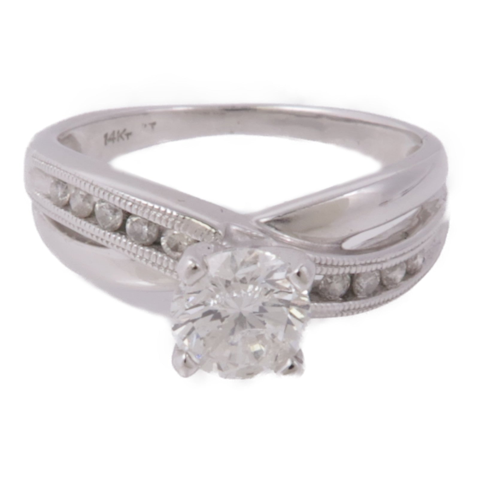JEWELRY 14K白金Diamond Ring戒指US#6