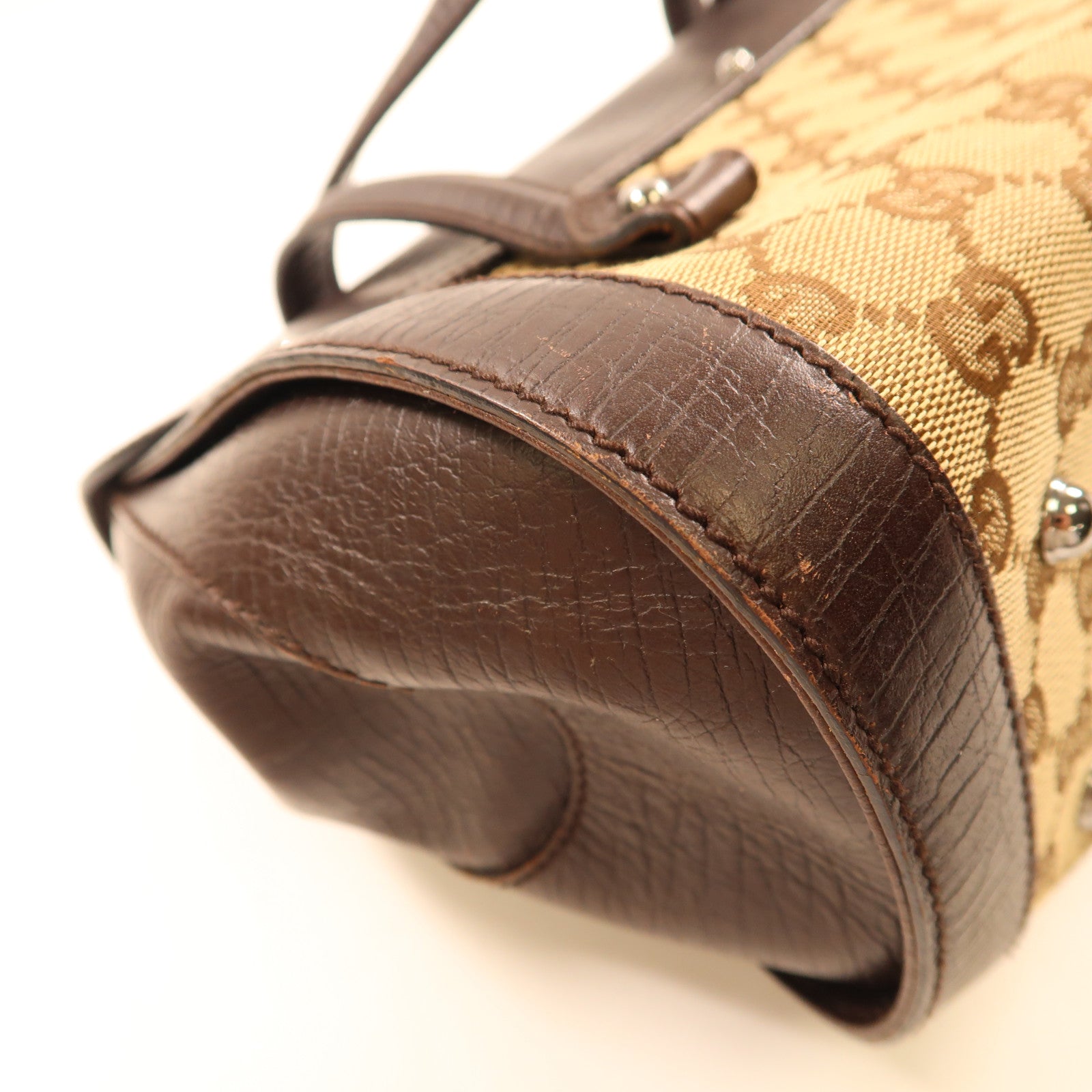 GUCCI 塗層帆布Hand Bag銀扣手挽袋