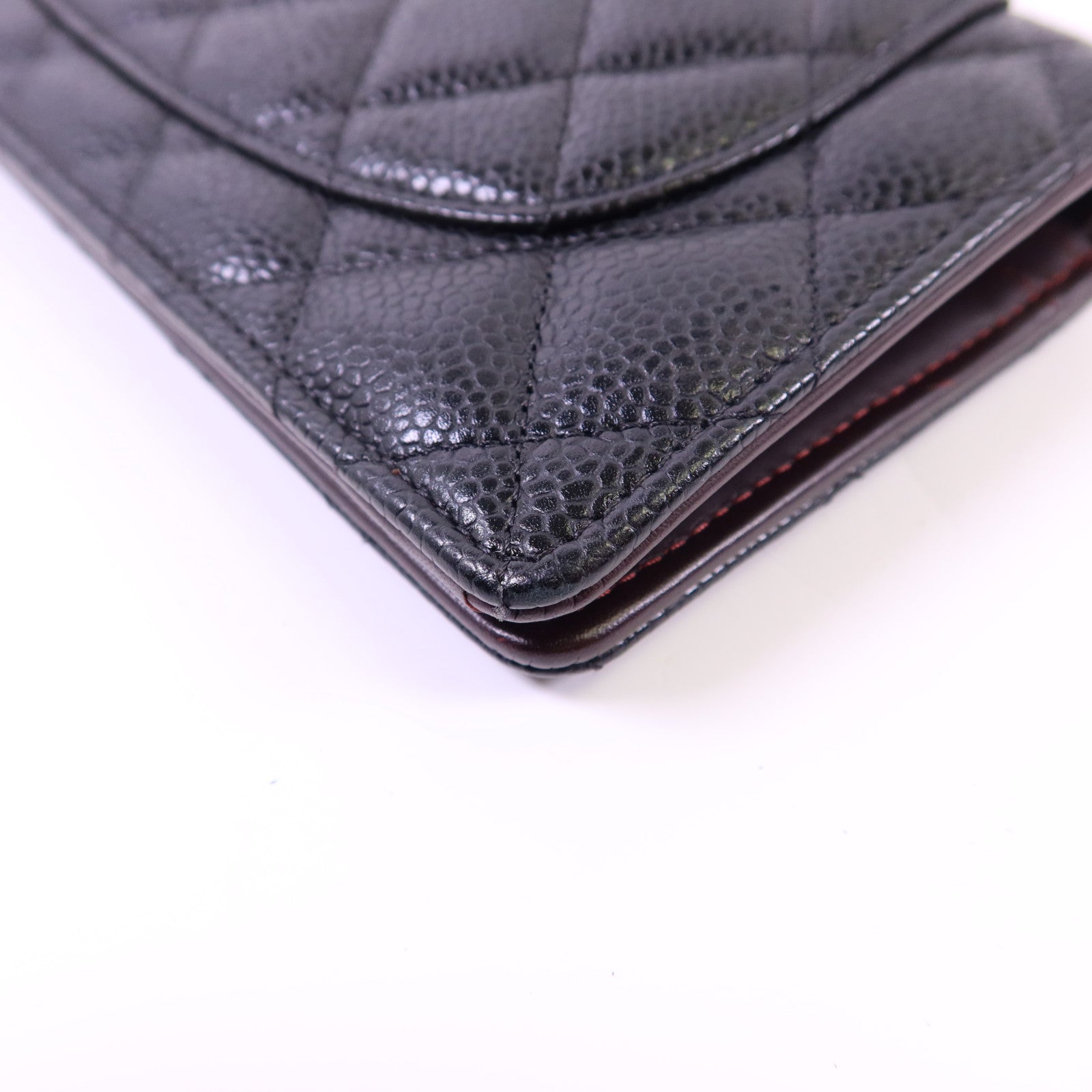 CHANEL 牛皮皮革Bifold Long Wallet金扣長錢包