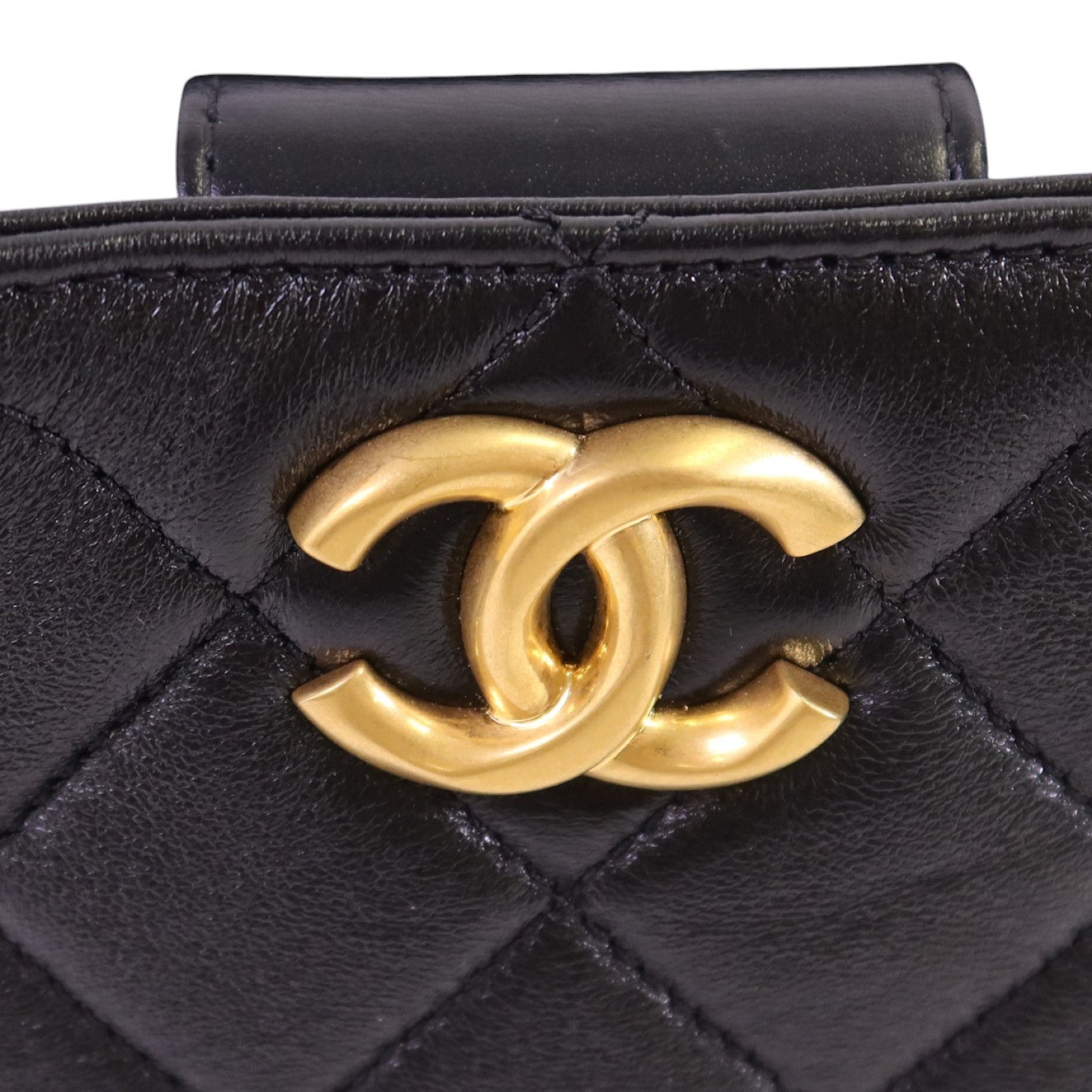 CHANEL 【激減優惠】羊皮皮革Hobo Bag金扣鏈帶肩背袋