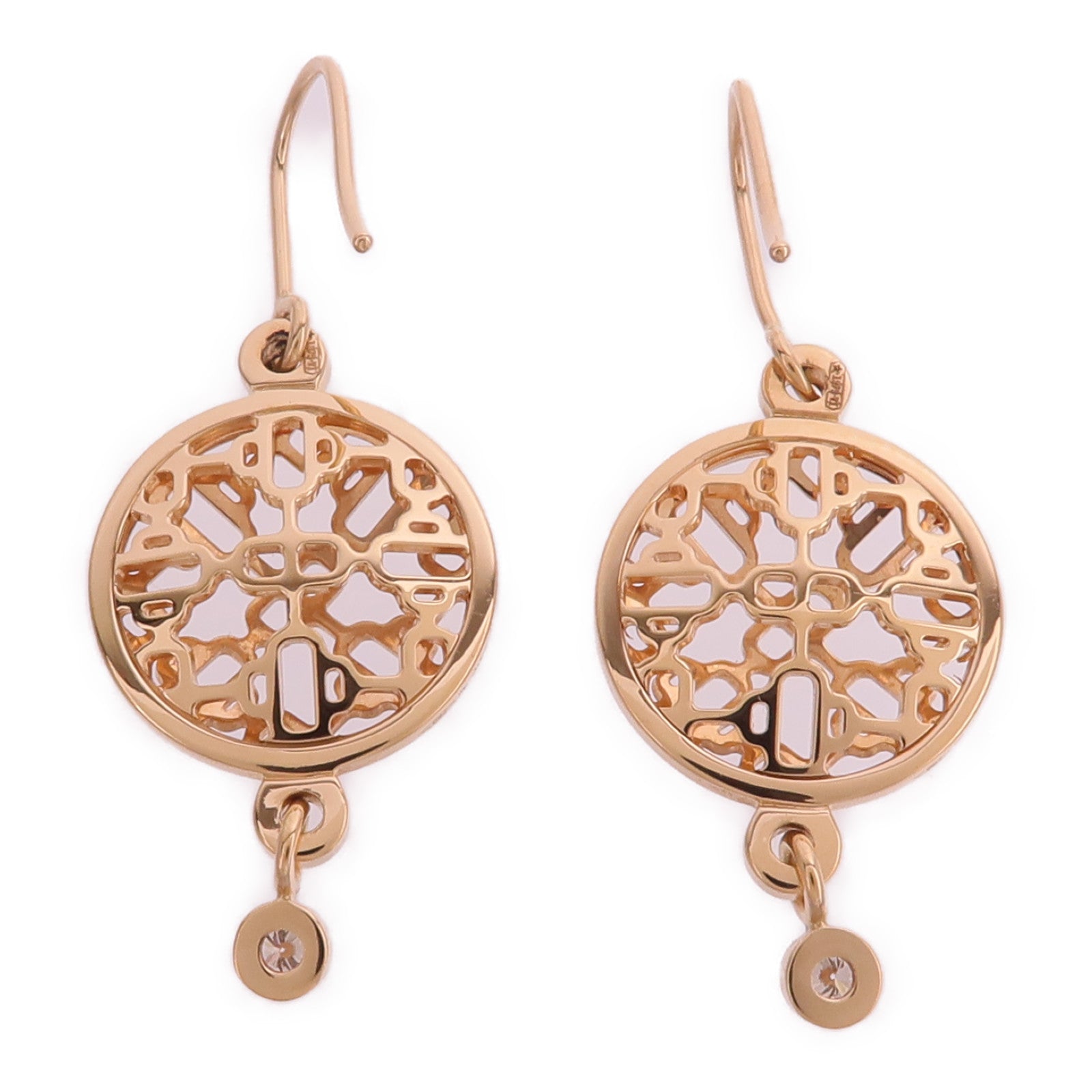 HERMES 18K玫瑰金Chaine D'Ancre Earrings耳環