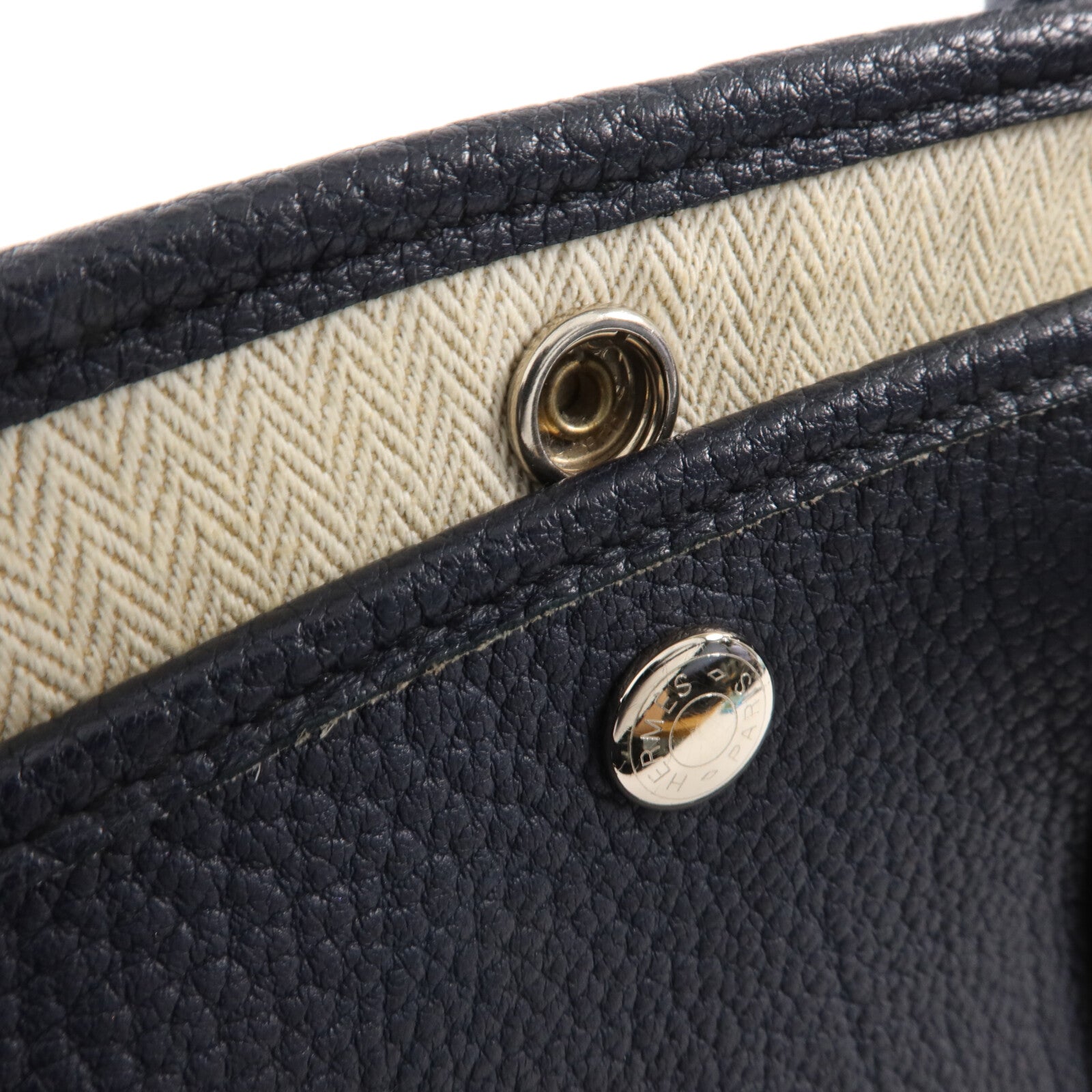 HERMES Negonda皮革Garden Party TPM手挽袋Blue Nuit