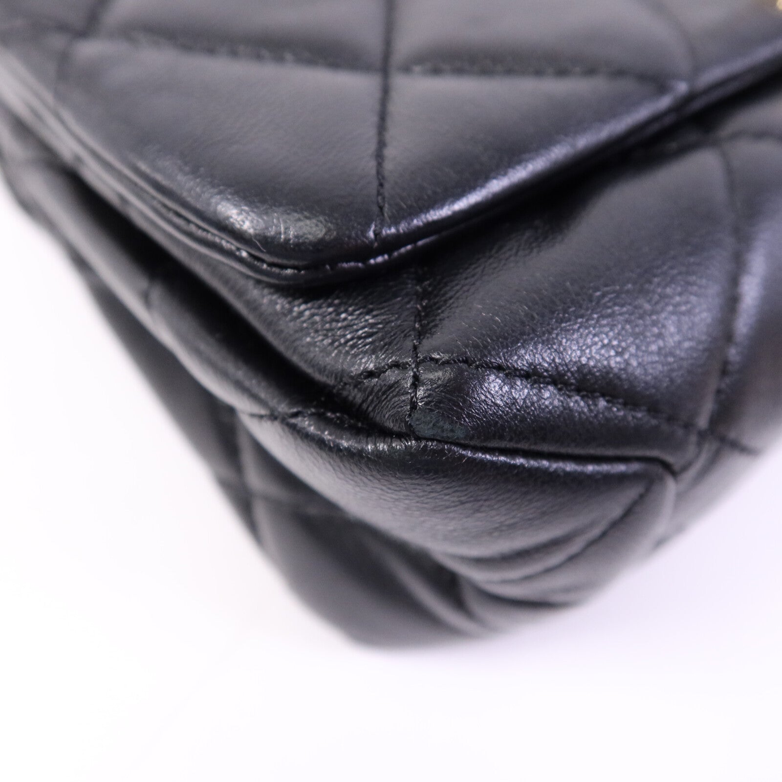 CHANEL 羊皮皮革2 Way Shoulder Bag金扣鏈帶手挽肩背兩用袋