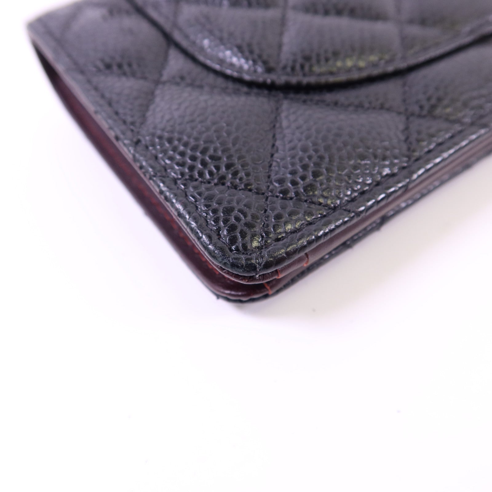 CHANEL 牛皮皮革Bifold Long Wallet金扣長錢包