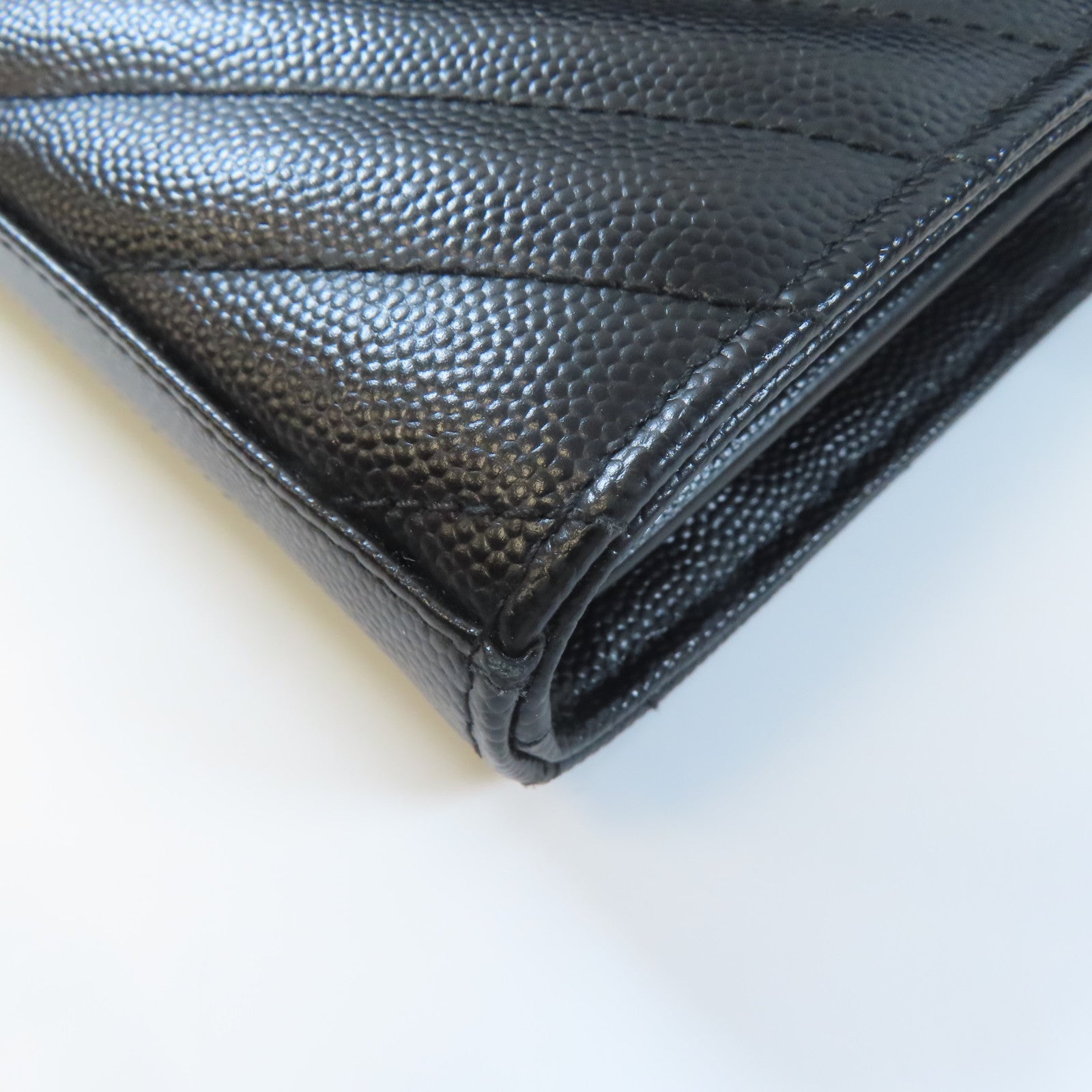 SAINT LAURENT 牛皮皮革Chain Shoulder Bag金扣鏈帶肩背袋黑色