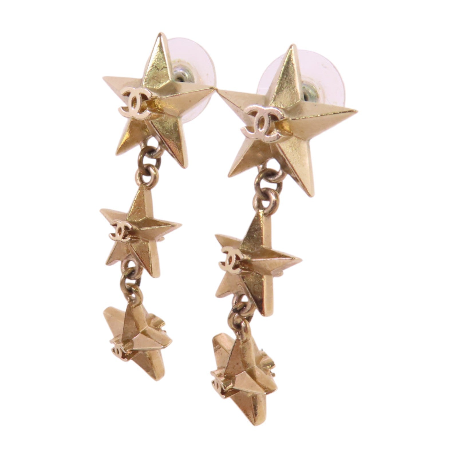 CHANEL CC Star Earrings A17C Metal