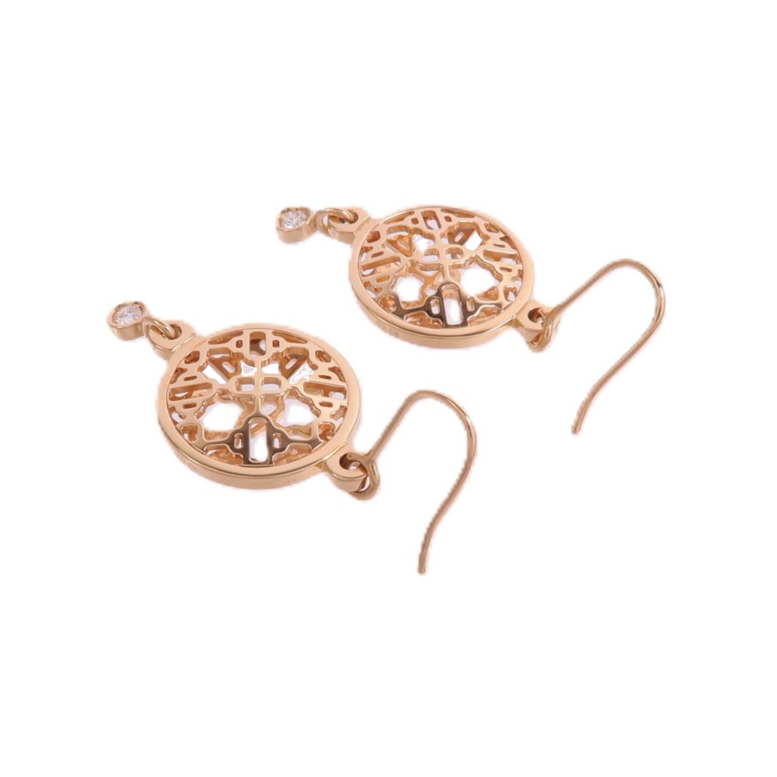 HERMES 18K玫瑰金Chaine D'Ancre Earrings耳環