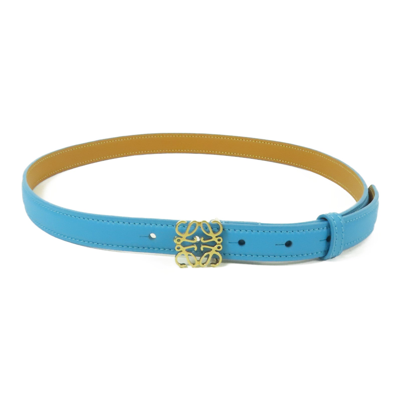 LOEWE 牛皮皮革Belt金扣皮帶