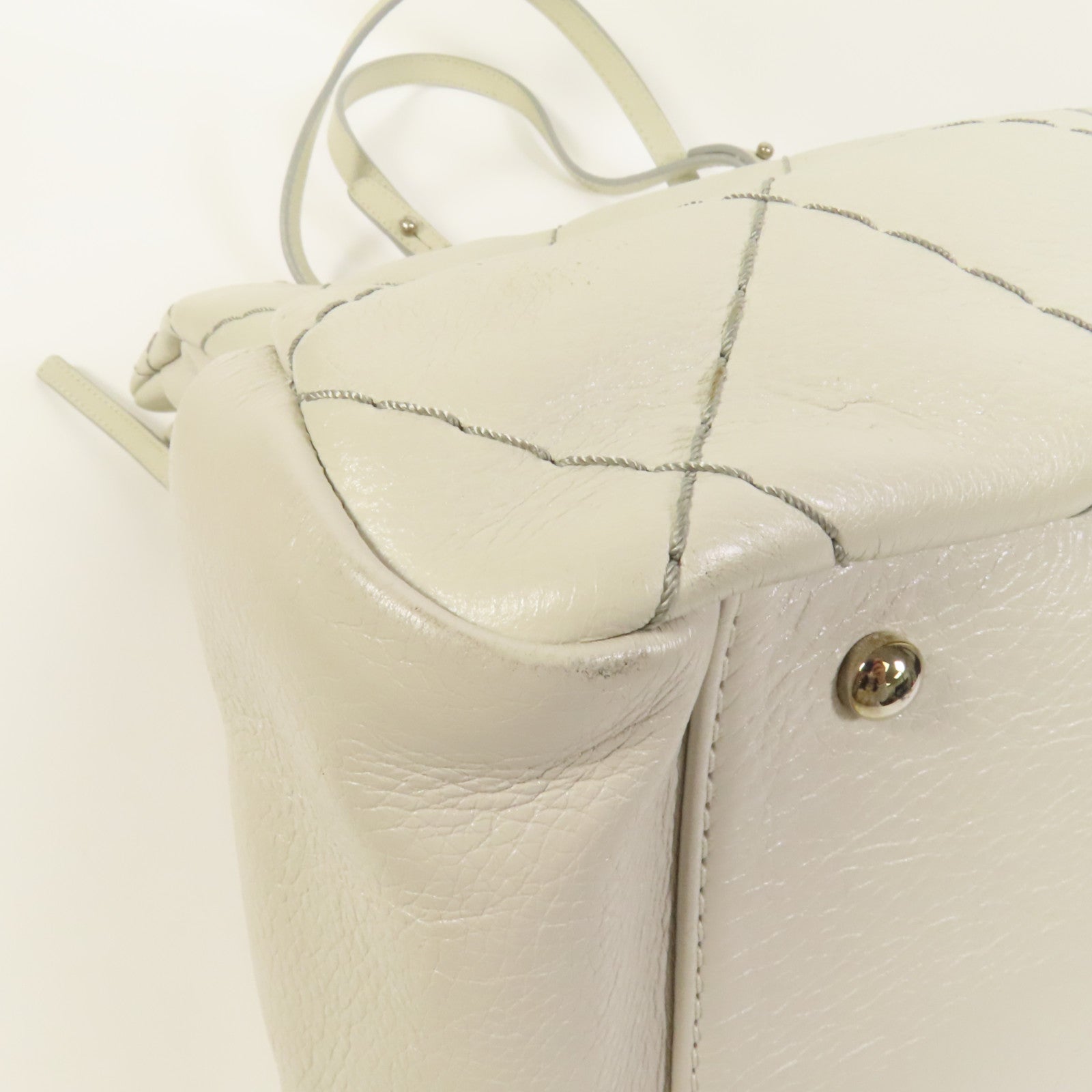 CHANEL 牛皮皮革Chain Shoulder銀扣肩背袋