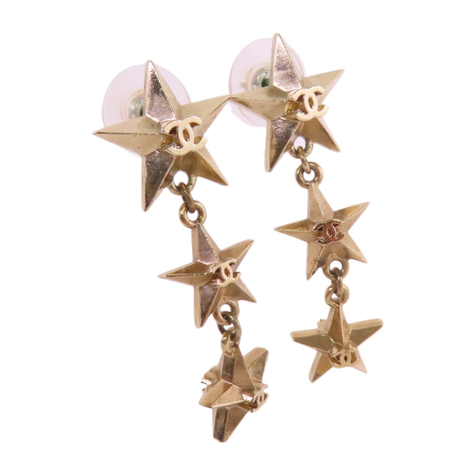 CHANEL CC Star Earrings A17C Metal