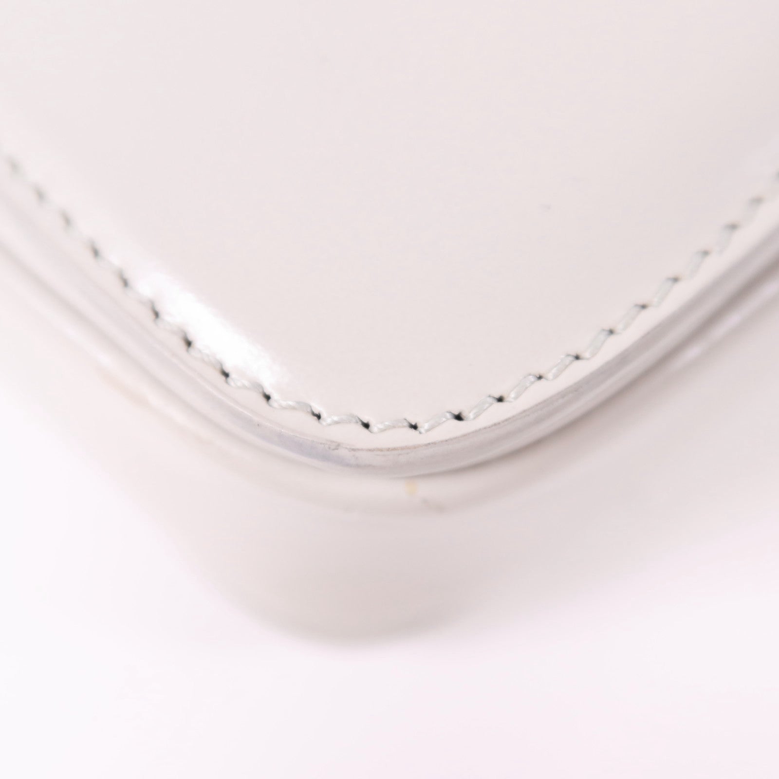 CELINE GHW Teen Triomphe Shoulder Bag Calfskin Leather Light Grey