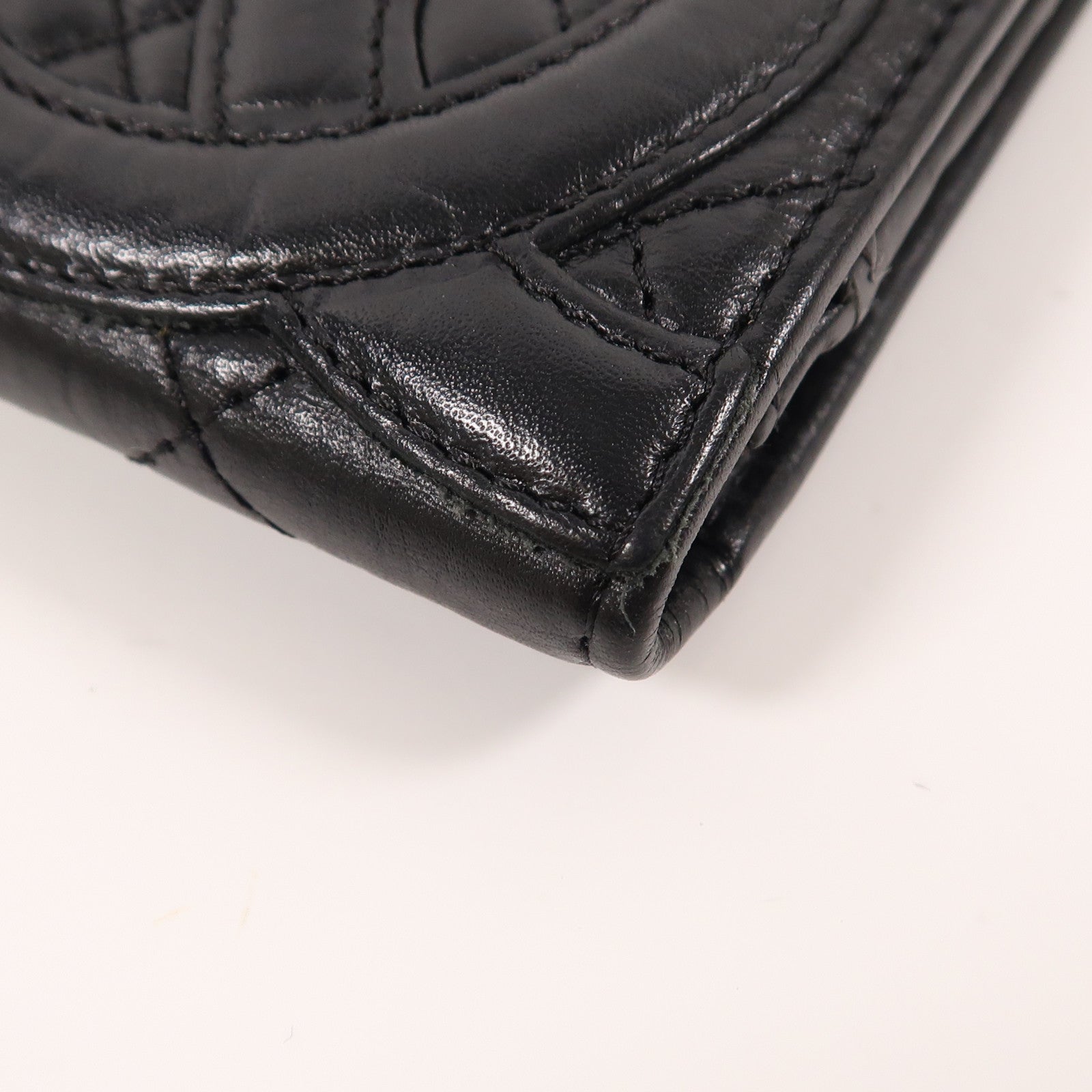 CHANEL CC SHW Wallet Lambskin Leather Black