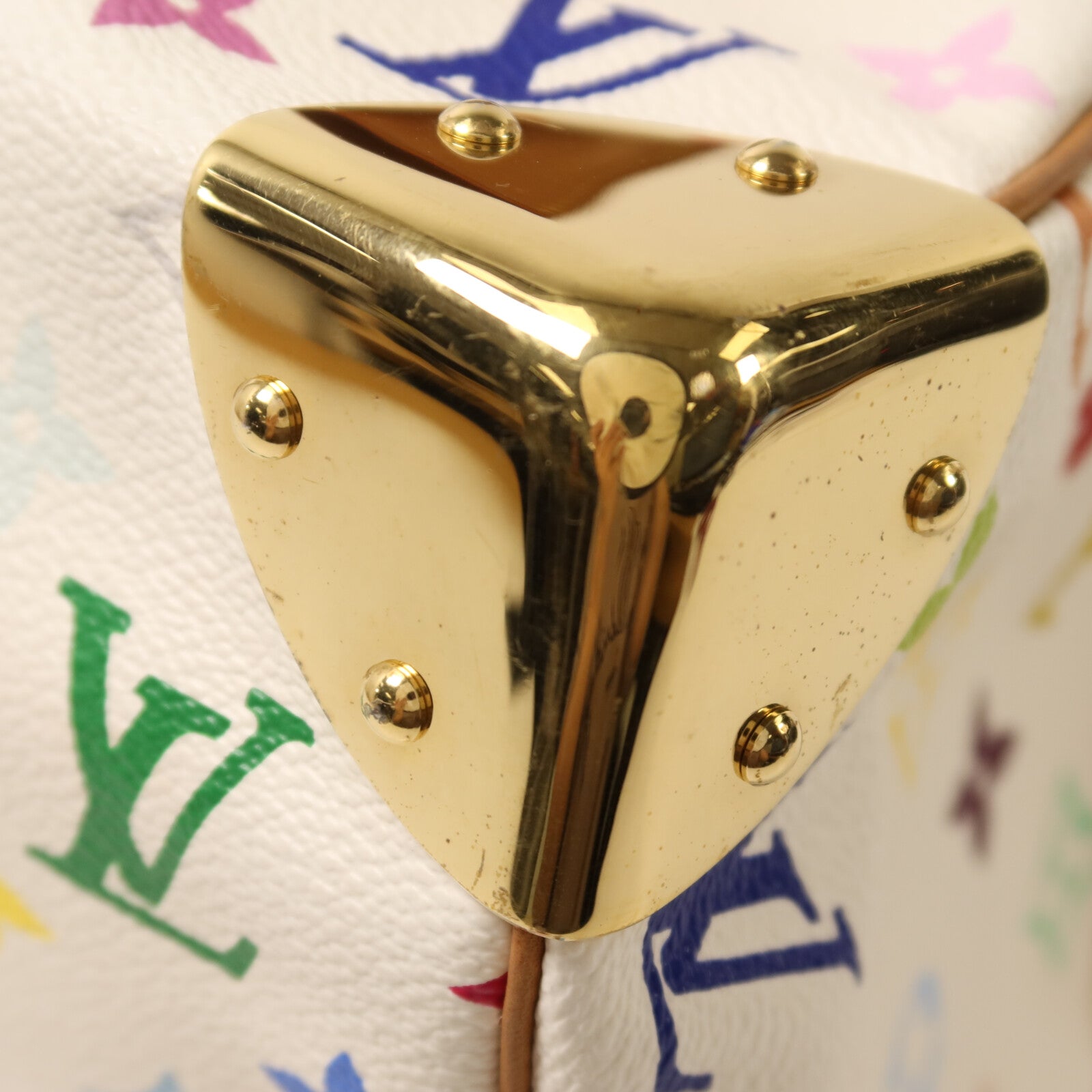 LOUIS VUITTON Monogram Multicolore Speedy 30金扣手挽袋