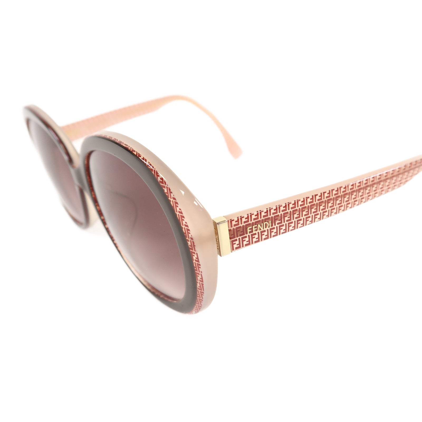 FENDI PVC Micrologo FF Sunglasses太陽眼鏡粉紅色/啡色