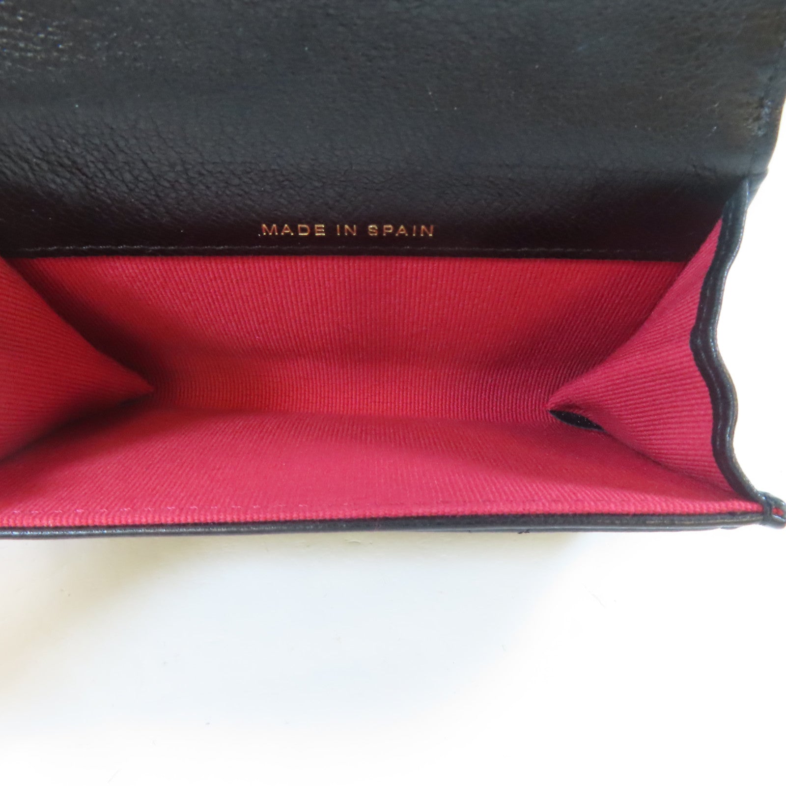 CHANEL 菱格羊皮皮革Card Case金扣卡片套黑色