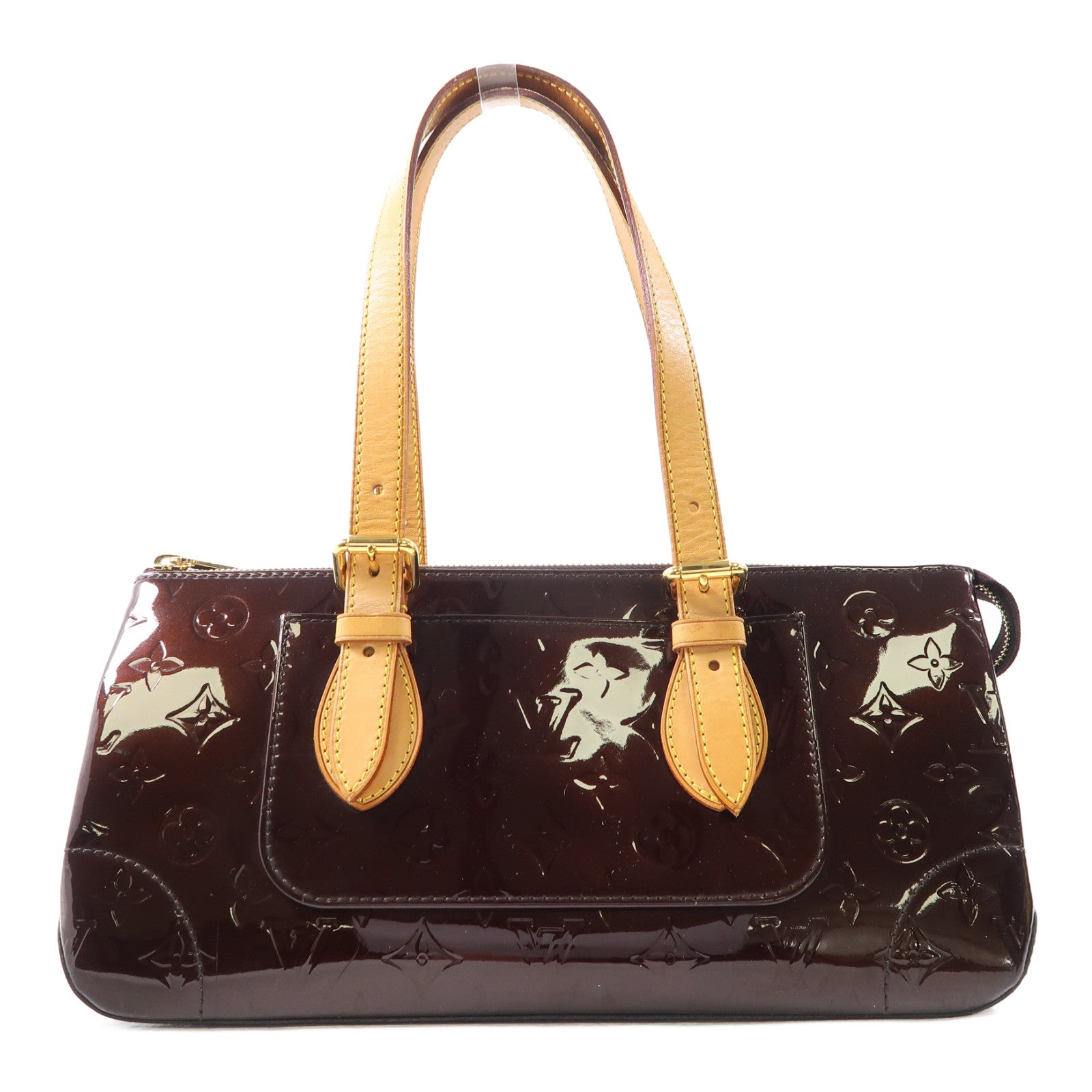 LOUIS VUITTON 【激減優惠】Vernis Rosewood Avenue金扣肩背袋酒紅色