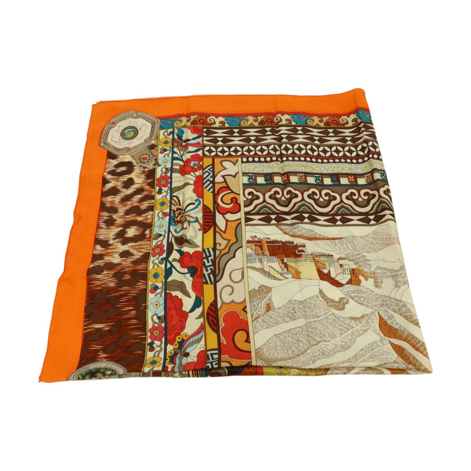 HERMES 絲質Scarf 140x140cm絲巾