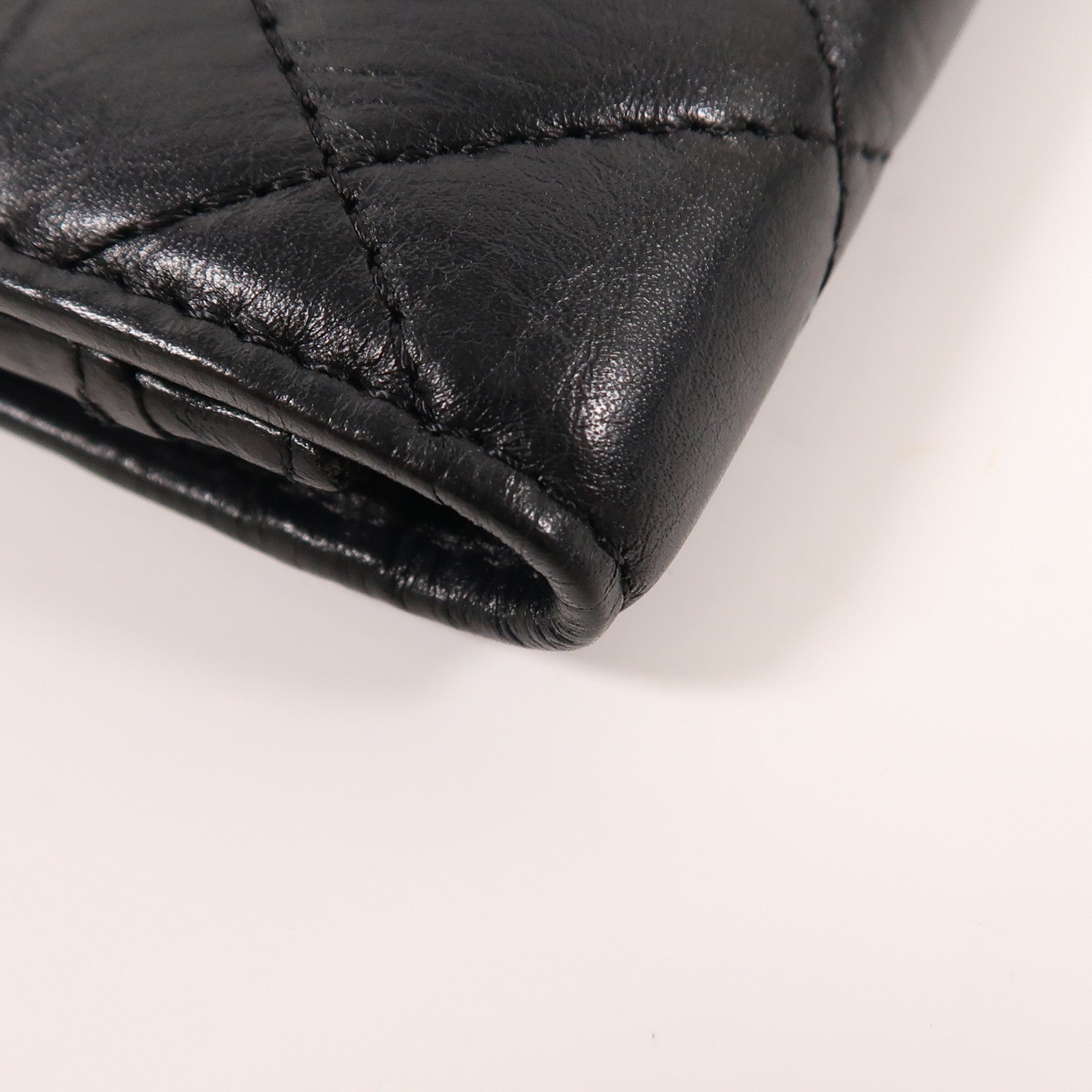 CHANEL CC SHW Wallet Lambskin Leather Black
