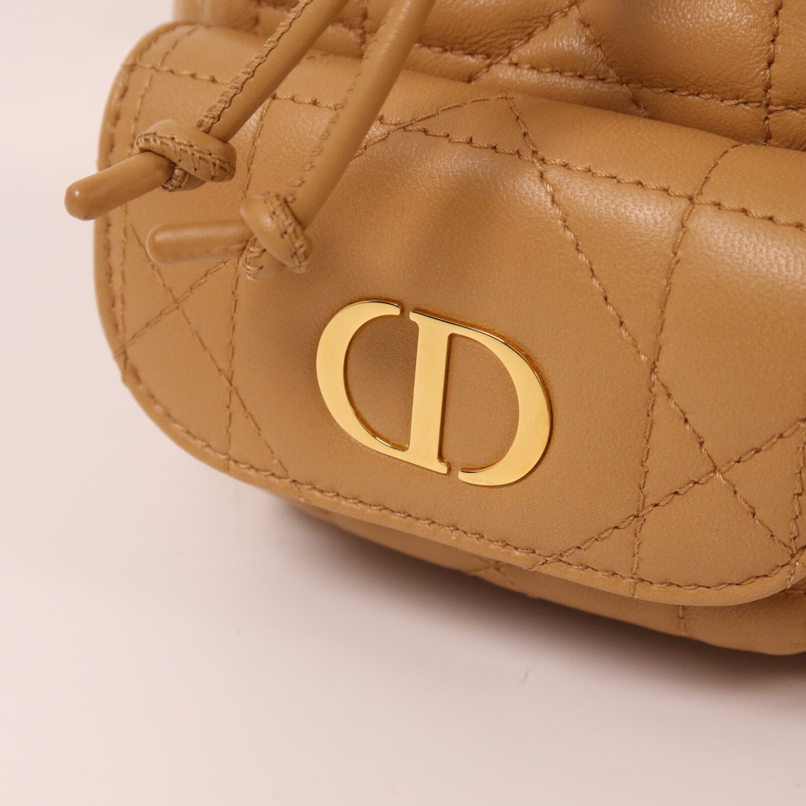 Dior 牛皮皮革Nano Caro Bucket Bag金扣手挽肩背兩用袋