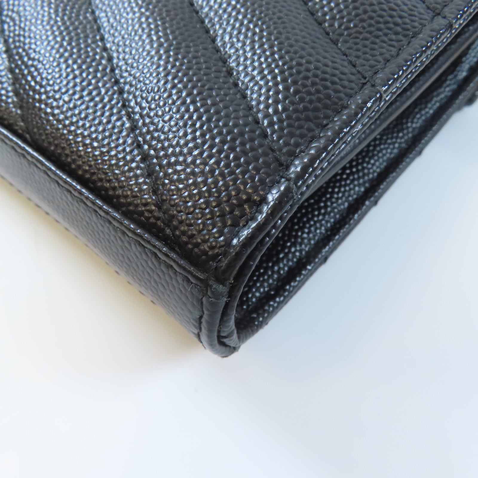 SAINT LAURENT 牛皮皮革Chain Shoulder Bag金扣鏈帶肩背袋黑色