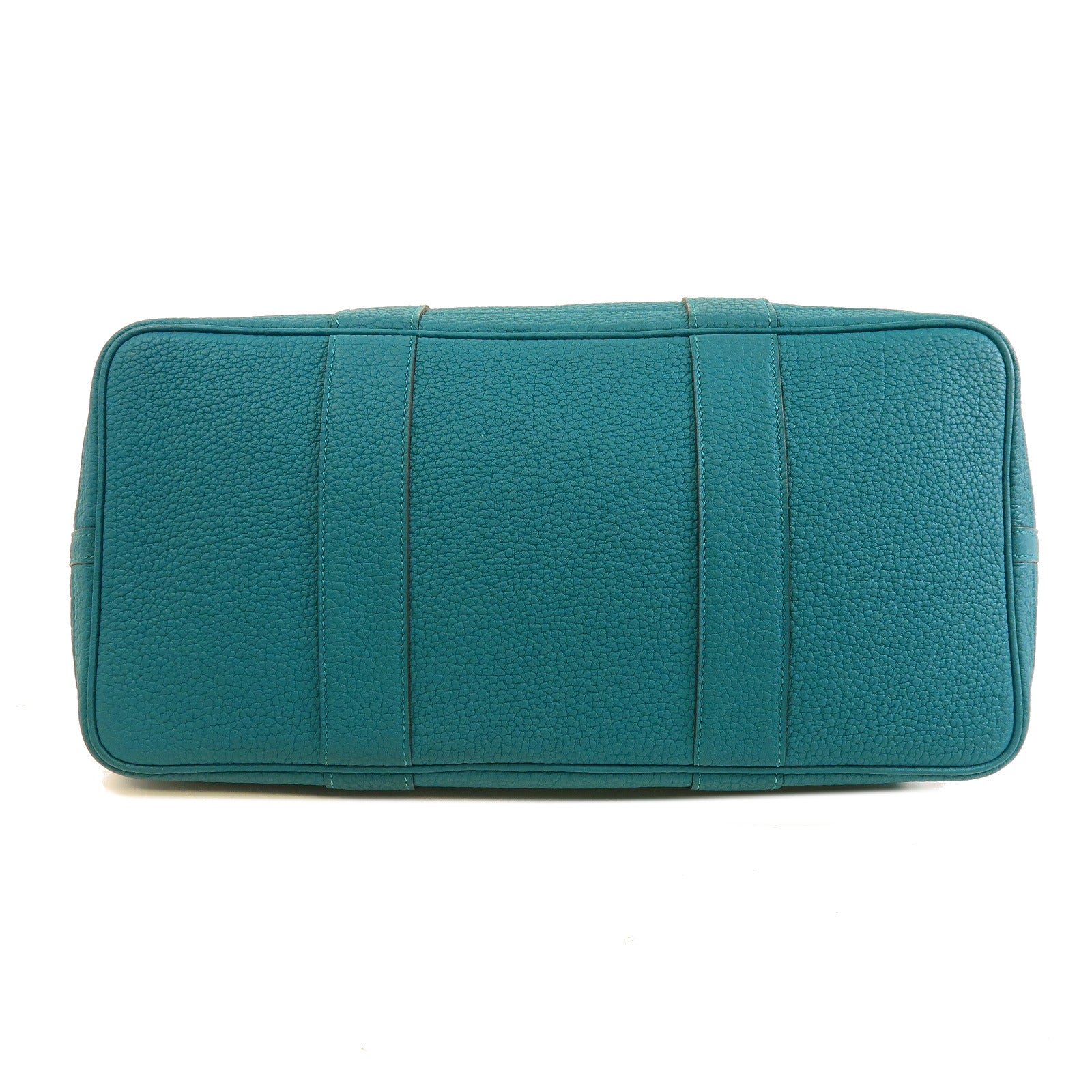 HERMES Negonda皮革GardenParty PM銀扣手挽袋Cobalt