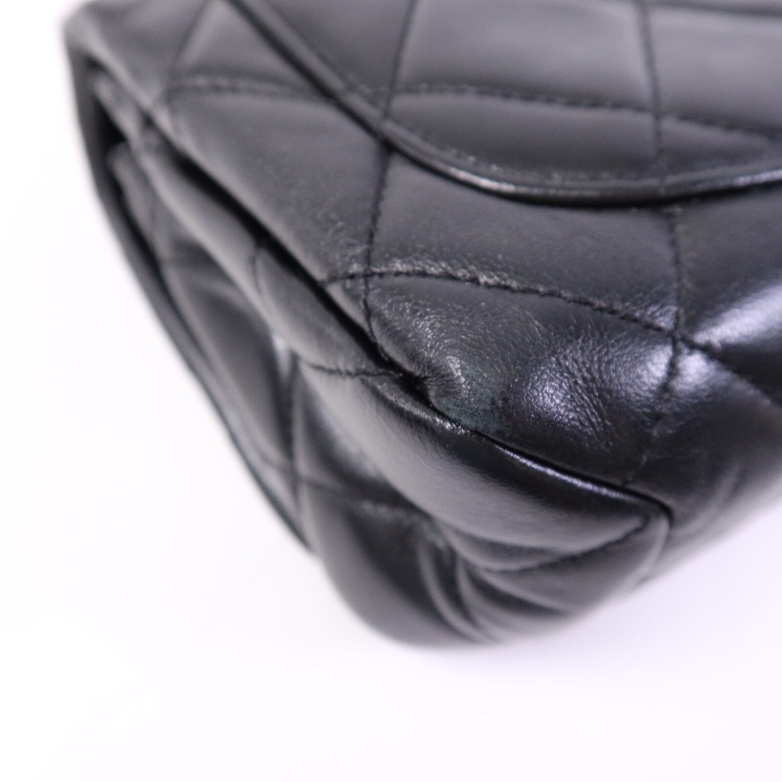 CHANEL 羊皮皮革2 Way Shoulder Bag金扣鏈帶手挽肩背兩用袋