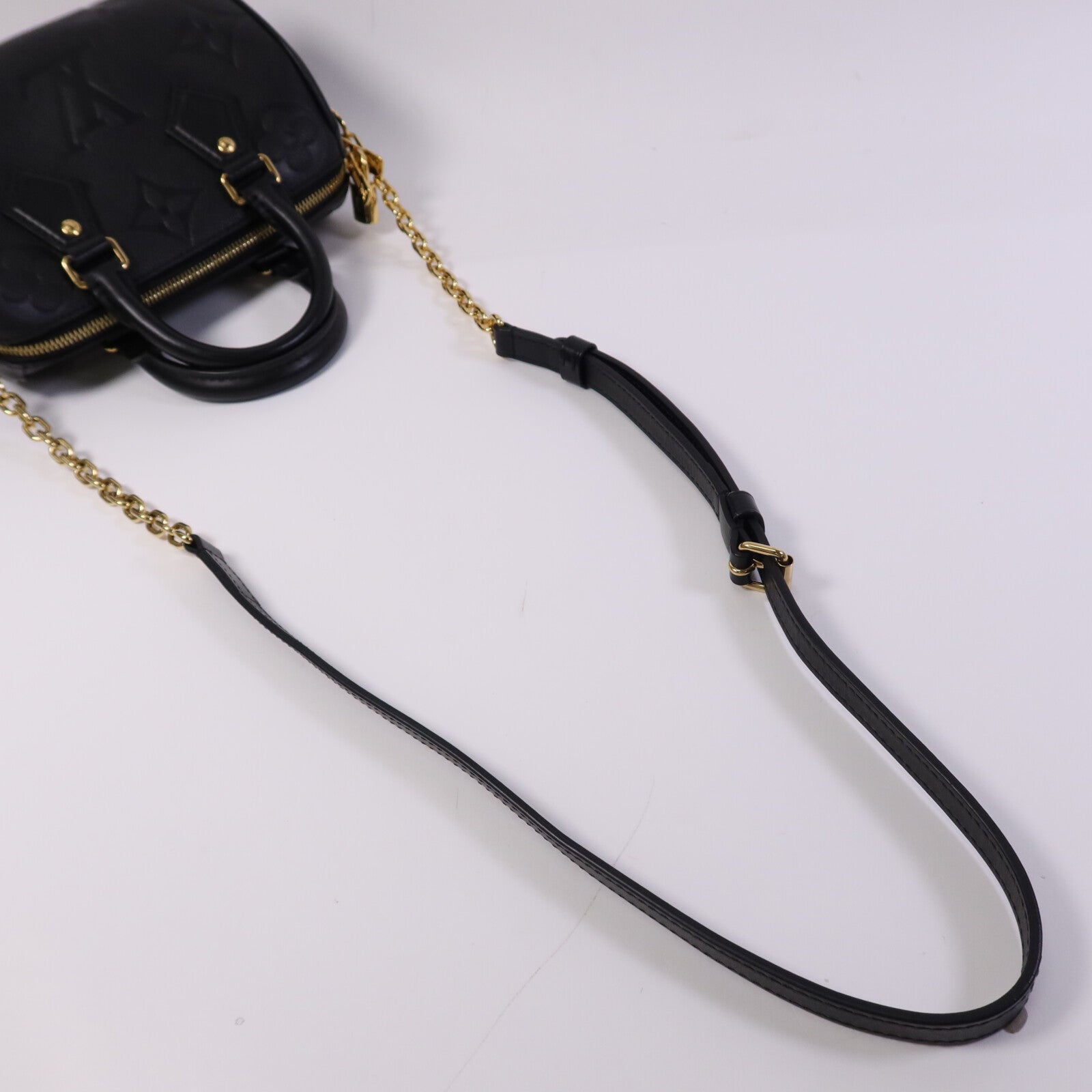 LOUIS VUITTON Monogram Empreinte Speedy Bandouliere 20金扣手挽肩背兩用袋