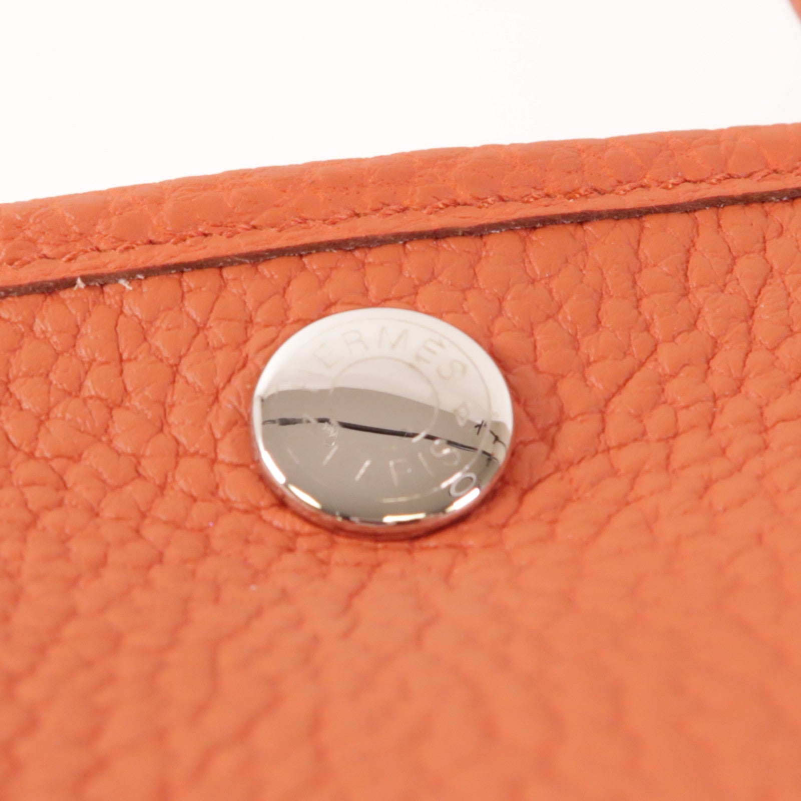 HERMES PHW Garden Party TPM Tote Bag Negonda Leather 9M Sanguine